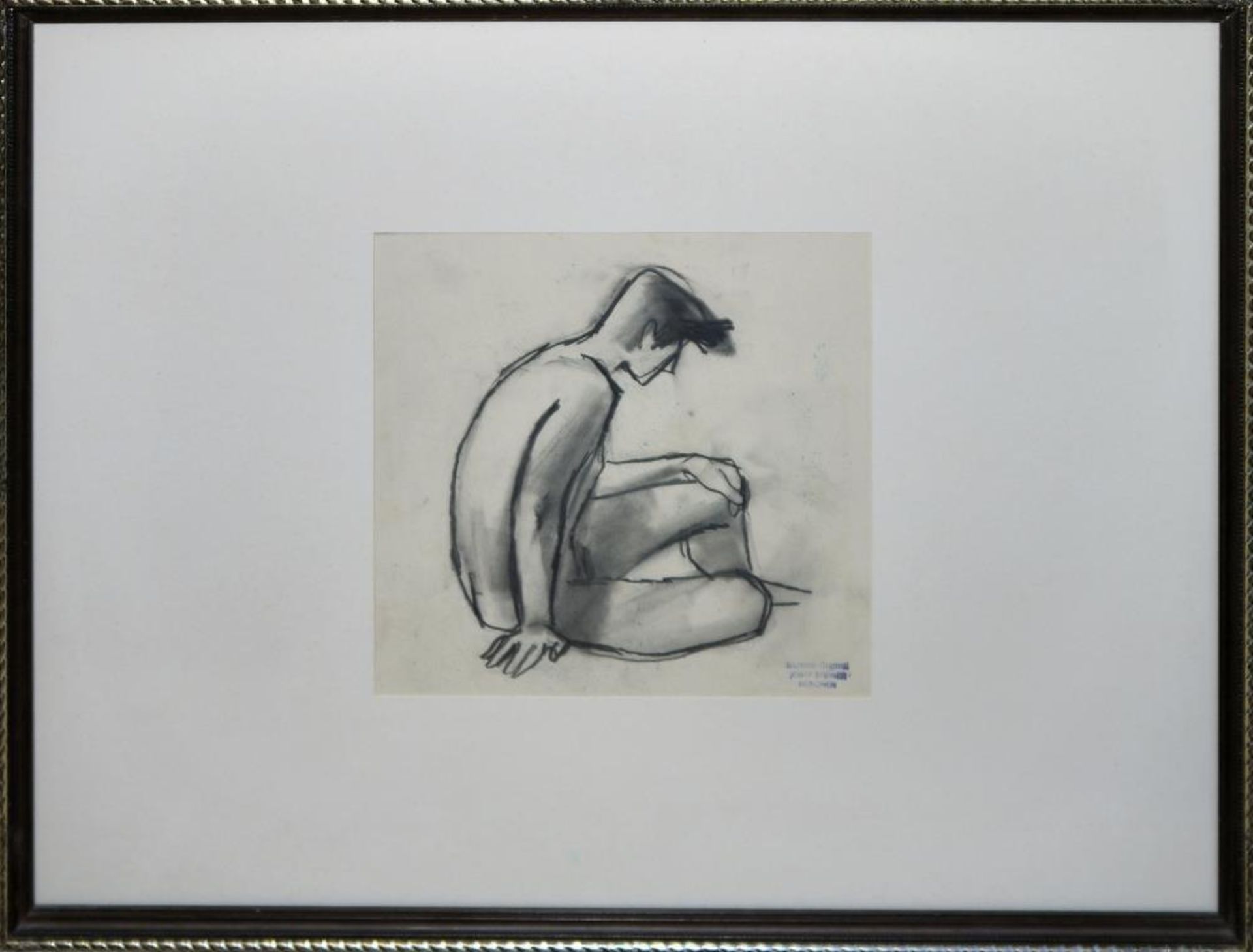Josef Steiner, Fünf frühe Männerakte, Zeichnungen um 1920/21, 4x gerahmt Josef Steiner, 1899 – 1977, - Bild 3 aus 9