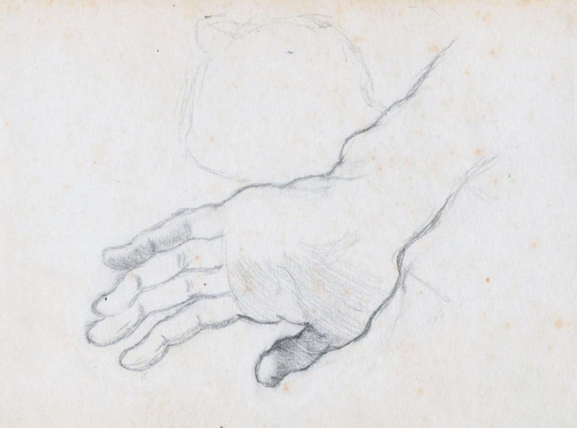 Josef Steiner, Studien einer Hand u. Skizze einer Hand, 2 Zeichnungen, gerahmt Josef Steiner, 1899 - - Image 3 of 3