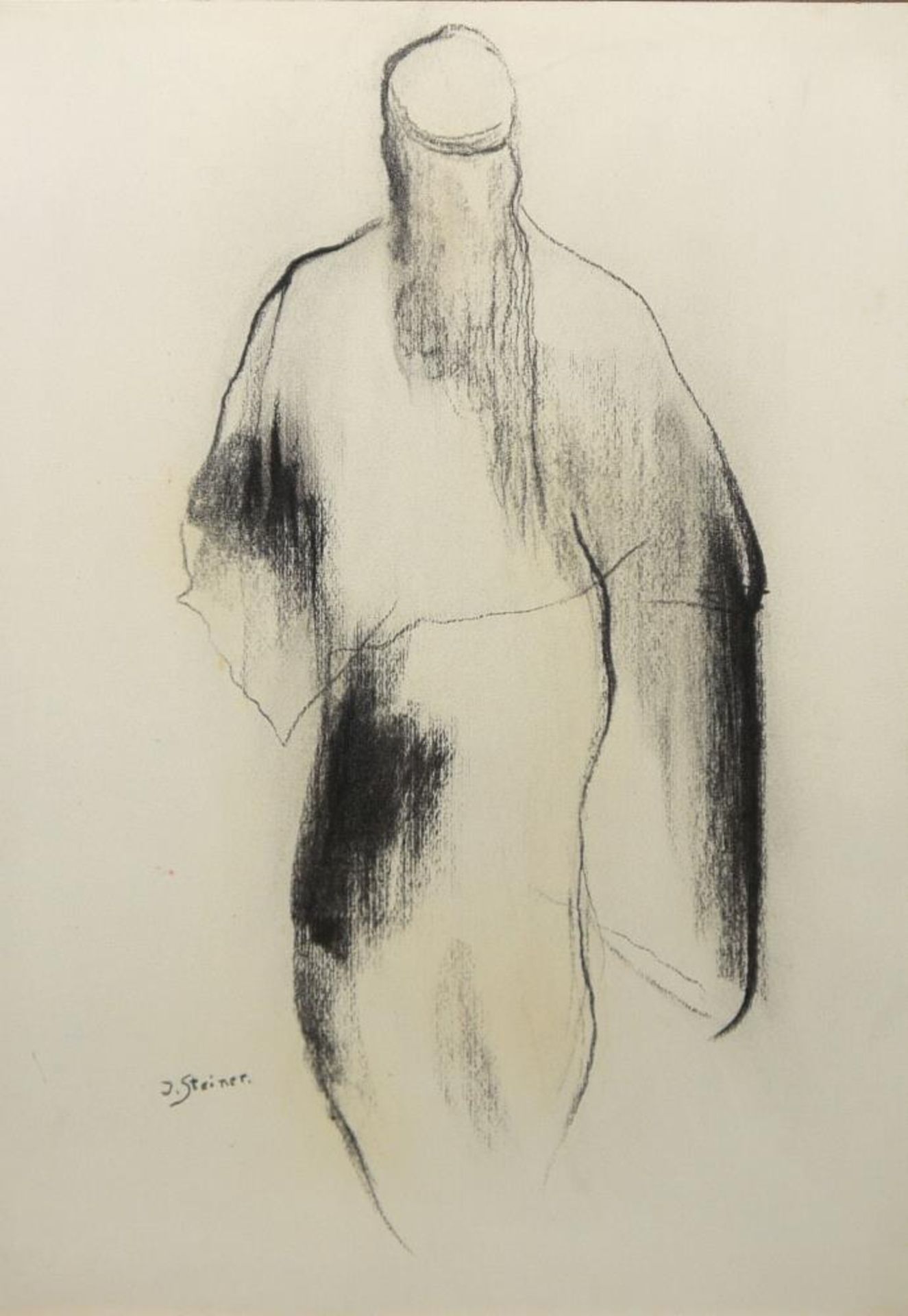 Josef Steiner, "Die Braut" und Rückenansicht einer Frau mit Schleier, 2 Zeichnungen, 1934, gerahmt - Bild 5 aus 6