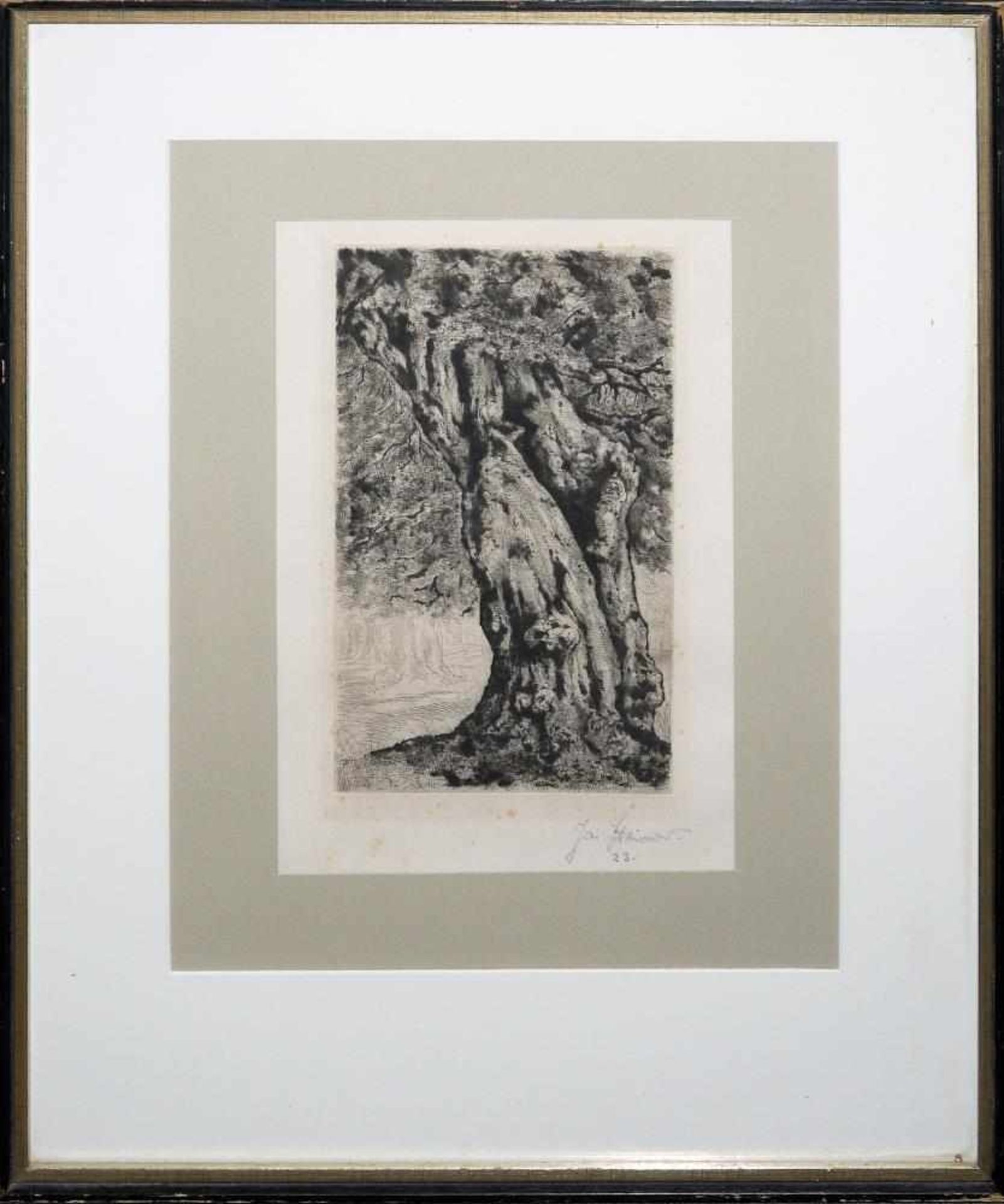 Josef Steiner, Landschaften mit Bäumen, 5 Radierungen, gerahmt Josef Steiner, 1899 – 1977, „ - Bild 7 aus 9