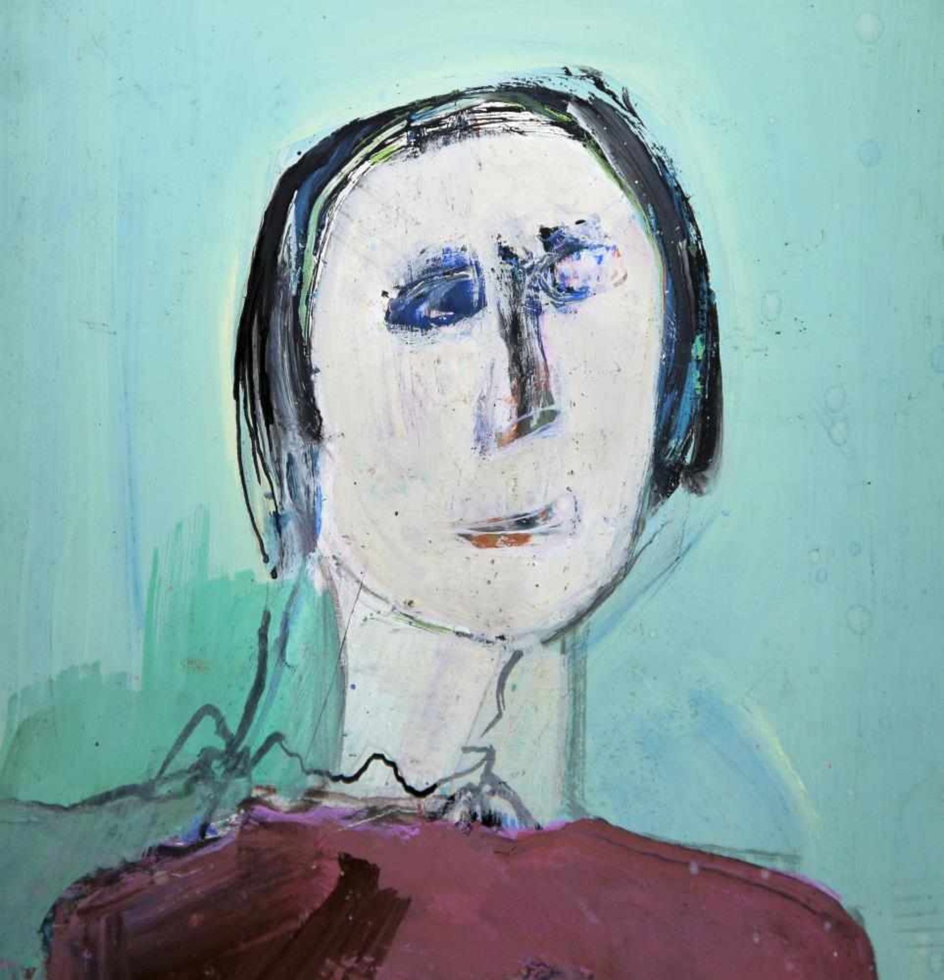 Josef Steiner, Expressives Bildnis einer älteren Frau, Ölgemälde, um 1960, gerahmt Josef Steiner, - Image 3 of 3