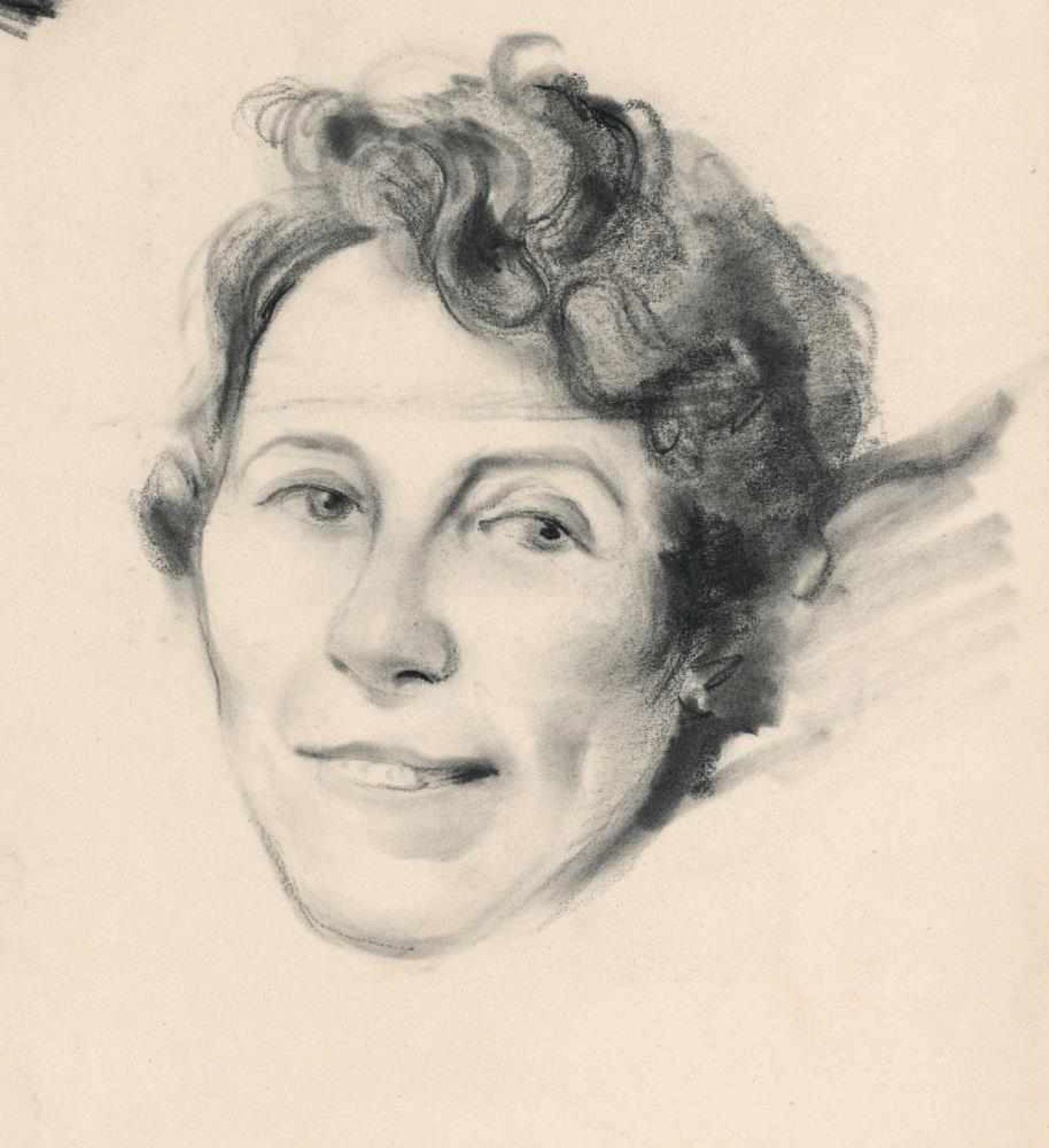 Josef Steiner, Vier Frauenportraits, 1 Rötelzeichnung u. 3 Kohlezeichnungen, 1 x gerahmt, um 1928 - Bild 2 aus 5