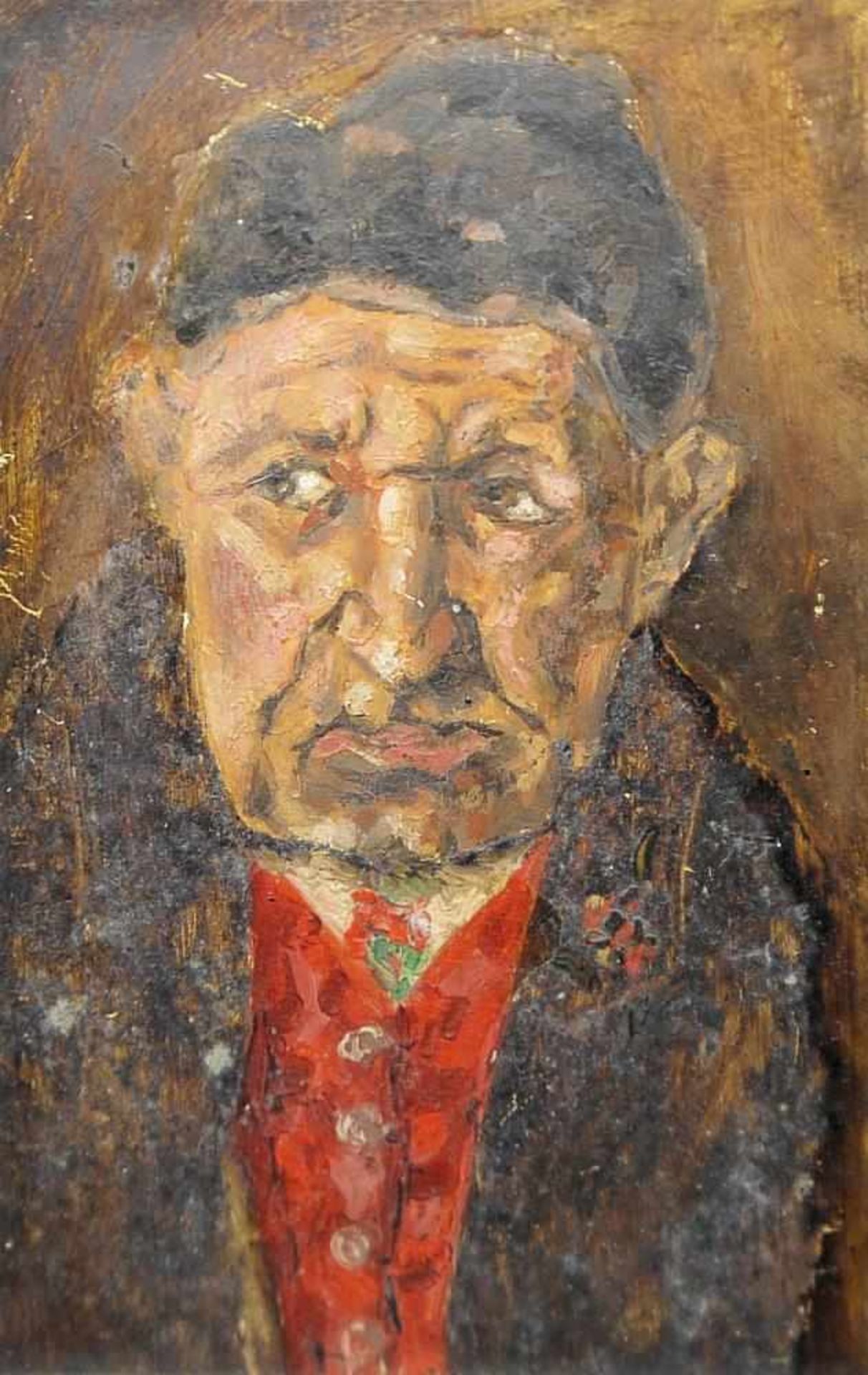 Josef Steiner, Portrait des Großvaters von Josef Steiner, Ölgemälde um 1915, gerahmt Josef - Image 2 of 2