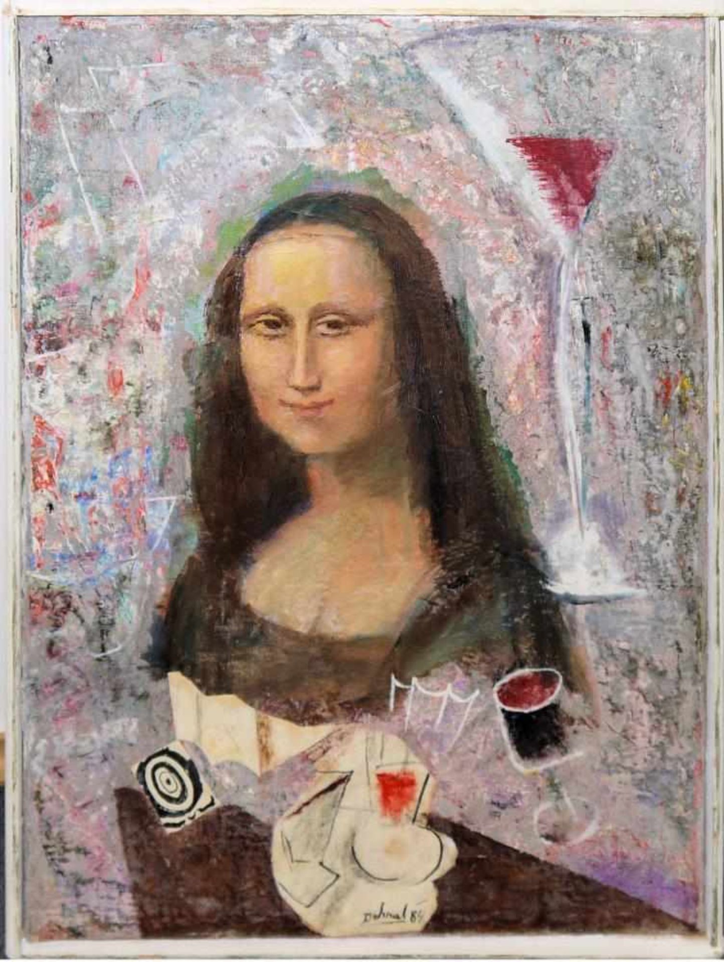 Josef Dohnal, Mona Lisa & Kubismus, Ölgemälde/ Collage Josef Dohnal, 1912 – Prag/Mainz, Tschechische