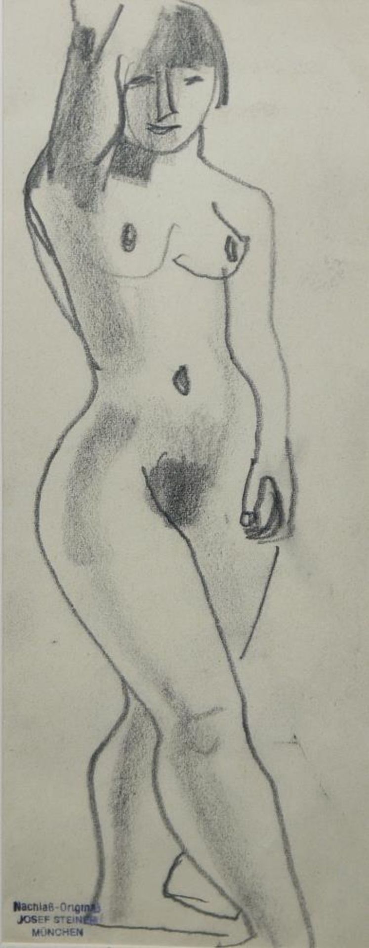 Josef Steiner, Fünf stehende Frauenakte, Zeichnungen um 1920/21, gerahmt Josef Steiner, 1899 – 1977, - Image 6 of 10