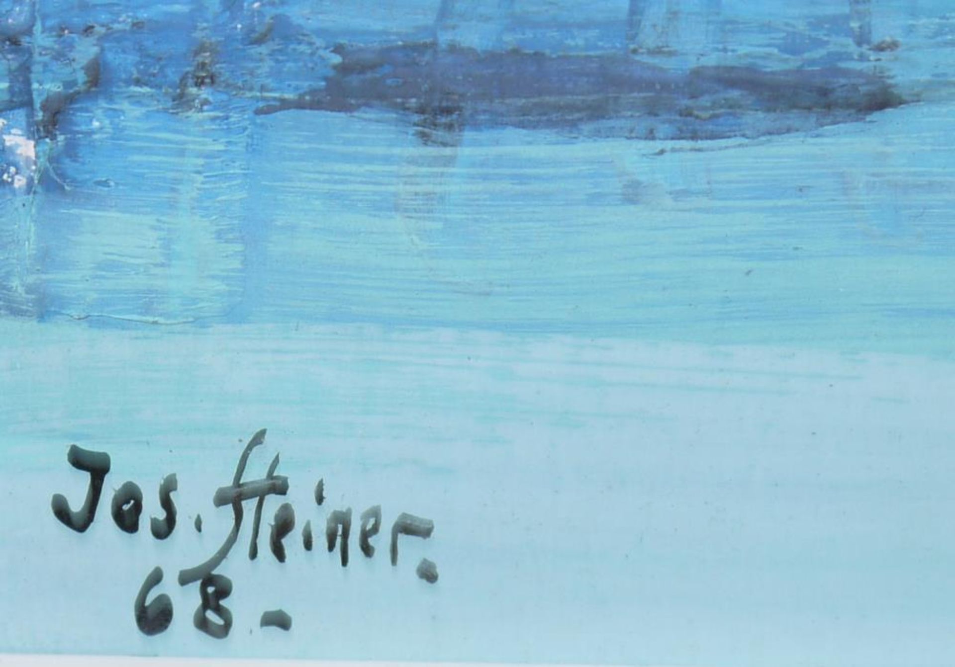 Josef Steiner, „Kiesgrube“, Ölgemälde, 1968, gerahmt Josef Steiner, 1899 – 1977, Steiler Abhang - Image 3 of 5