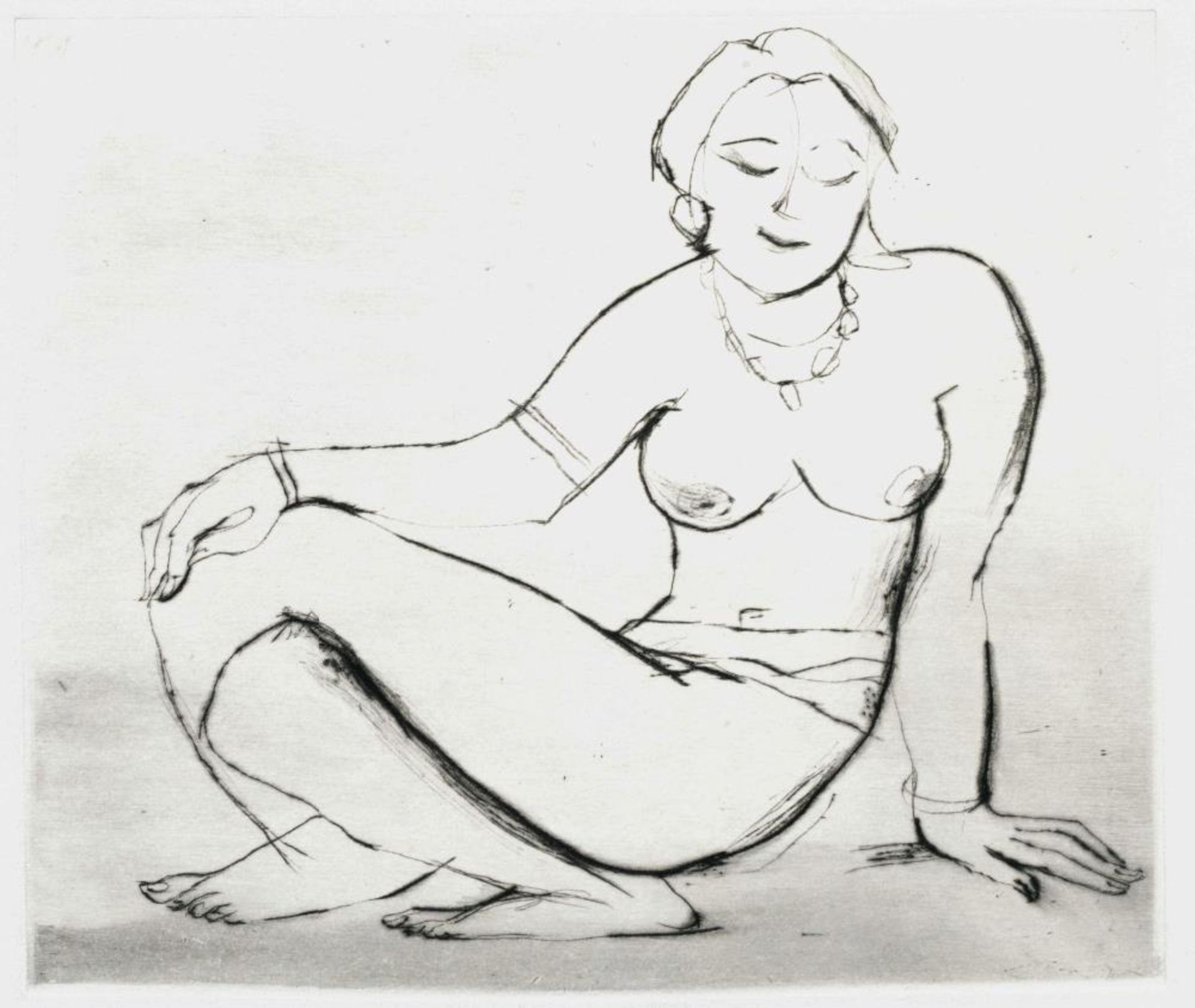 Josef Steiner, „Porträt der kleinen Künstlertocher“, „Sitzender Frauenakt“, „Die Dicke am
