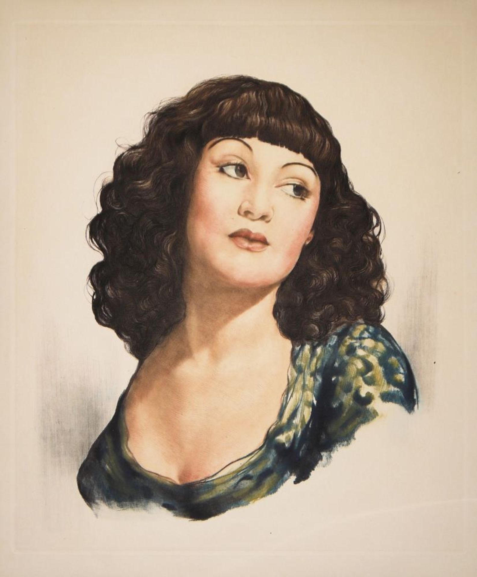 Josef Steiner, Portrait einer schönen Frau & Weiblicher Akt, 2 Radierungen, teils gerahmt, 1944