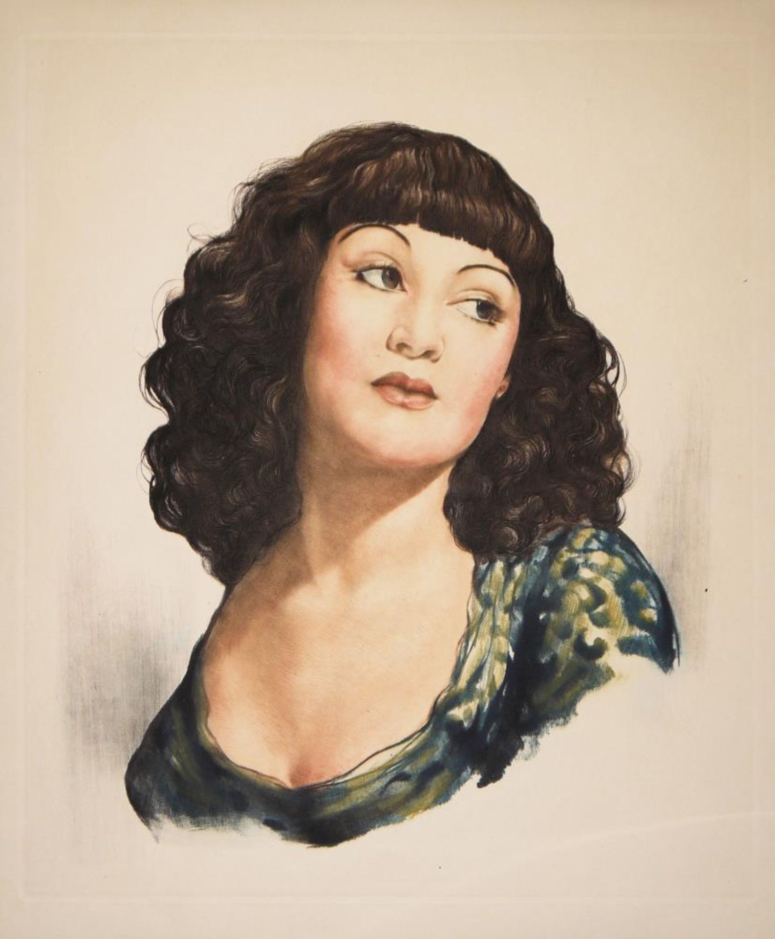 Josef Steiner, Weiblicher Rückenakt mit Strümpfen & Portrait einer schönen Frau, Radierung, 1943,