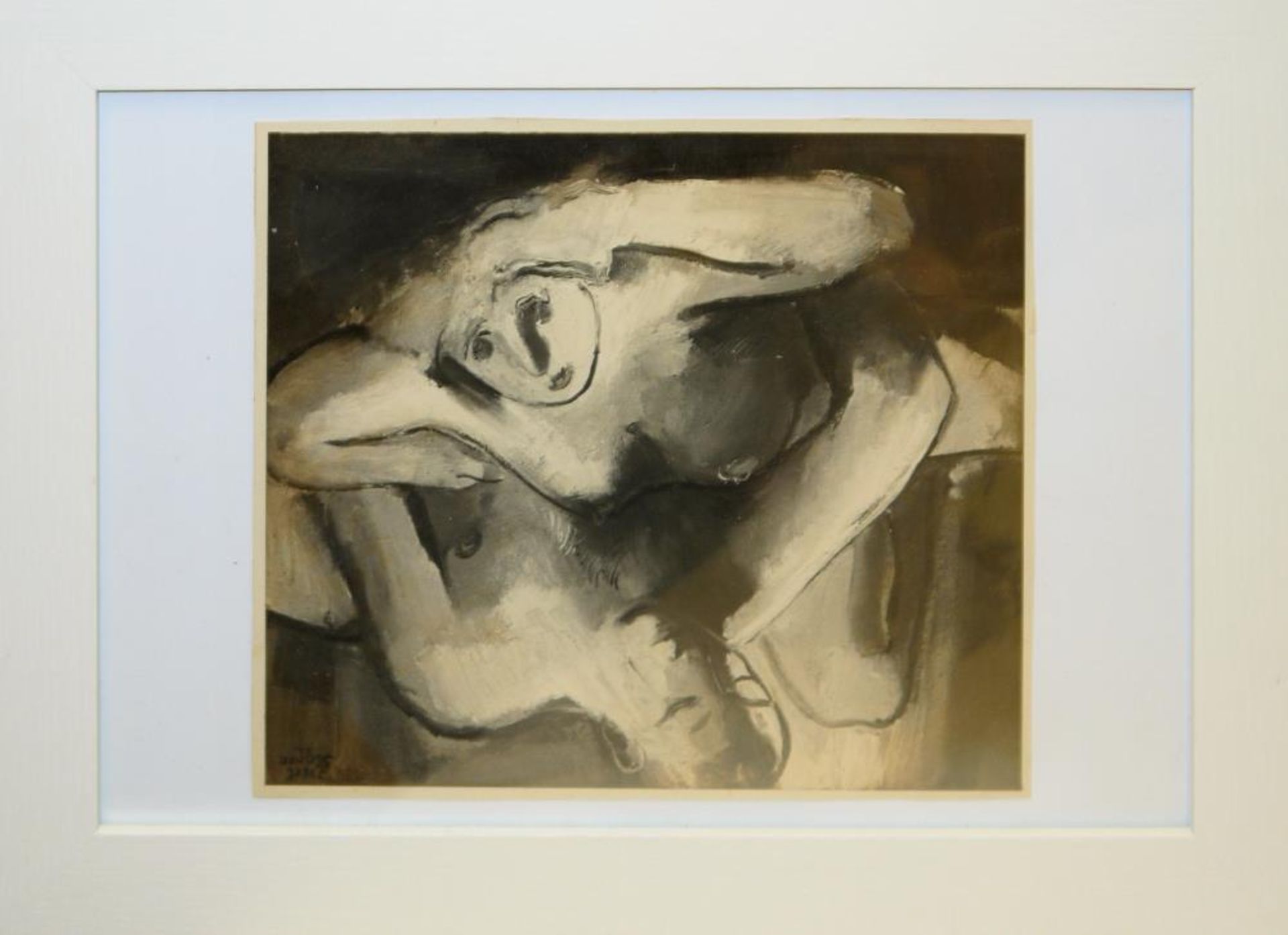 Josef Steiner, "Liebe", Zwei Versionen eines weiblichen Torsos, Tuschezeichung und Radierung, - Image 6 of 6