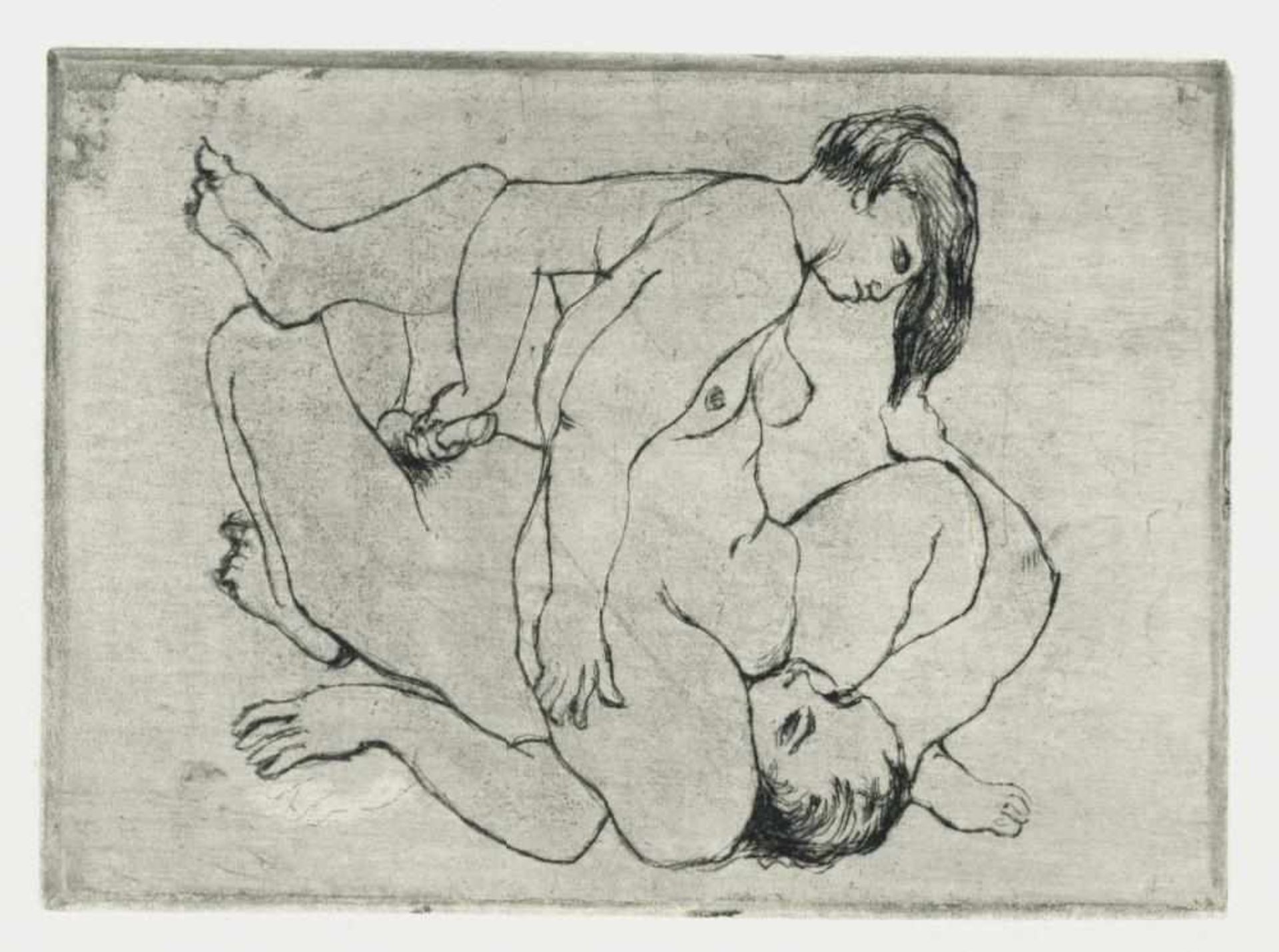 Josef Steiner, „Frauenakt im Wald“, Liebesakt, „Mädchenporträt“, „Jung und Alt“, „Totentanz – Die - Bild 13 aus 15