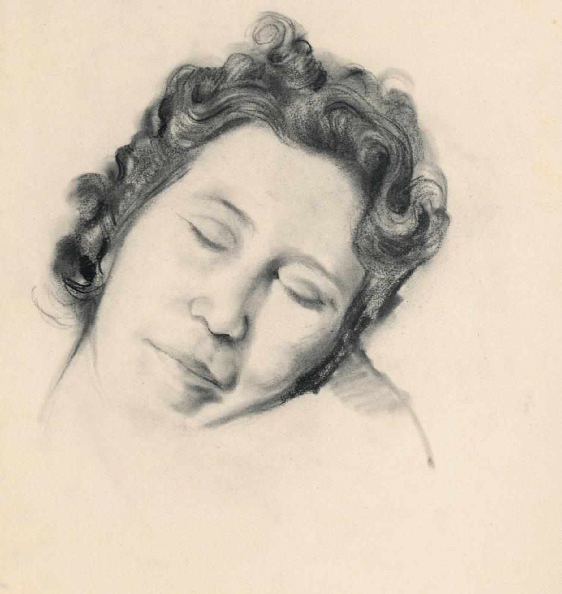 Josef Steiner, Vier Frauenportraits, 1 Rötelzeichnung u. 3 Kohlezeichnungen, 1 x gerahmt, um 1928