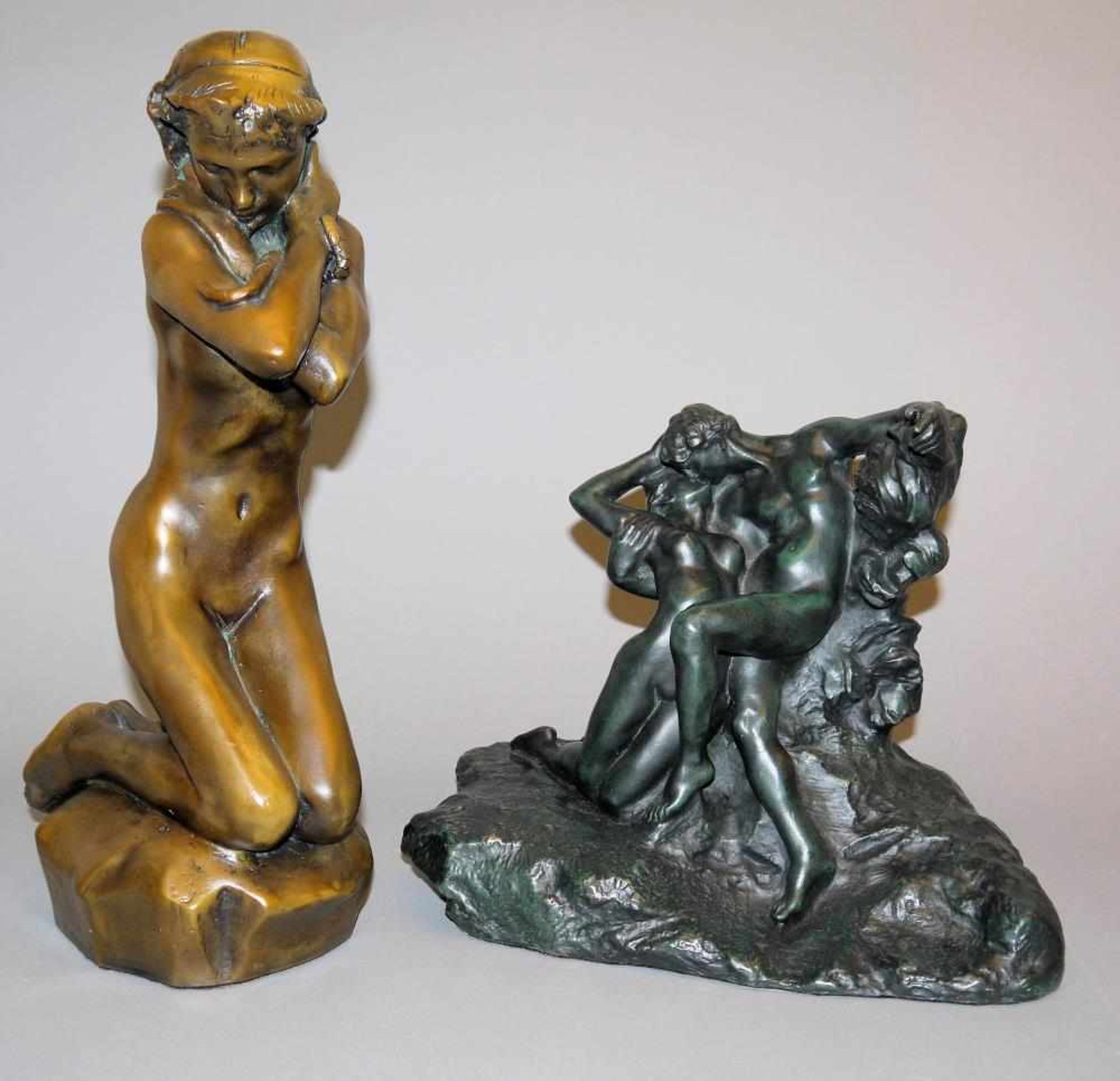 Auguste Rodin, „Der Ewige Frühling“ & „Schlangenfrau“, Kunstguss, Museumsreplik Auguste Rodin,