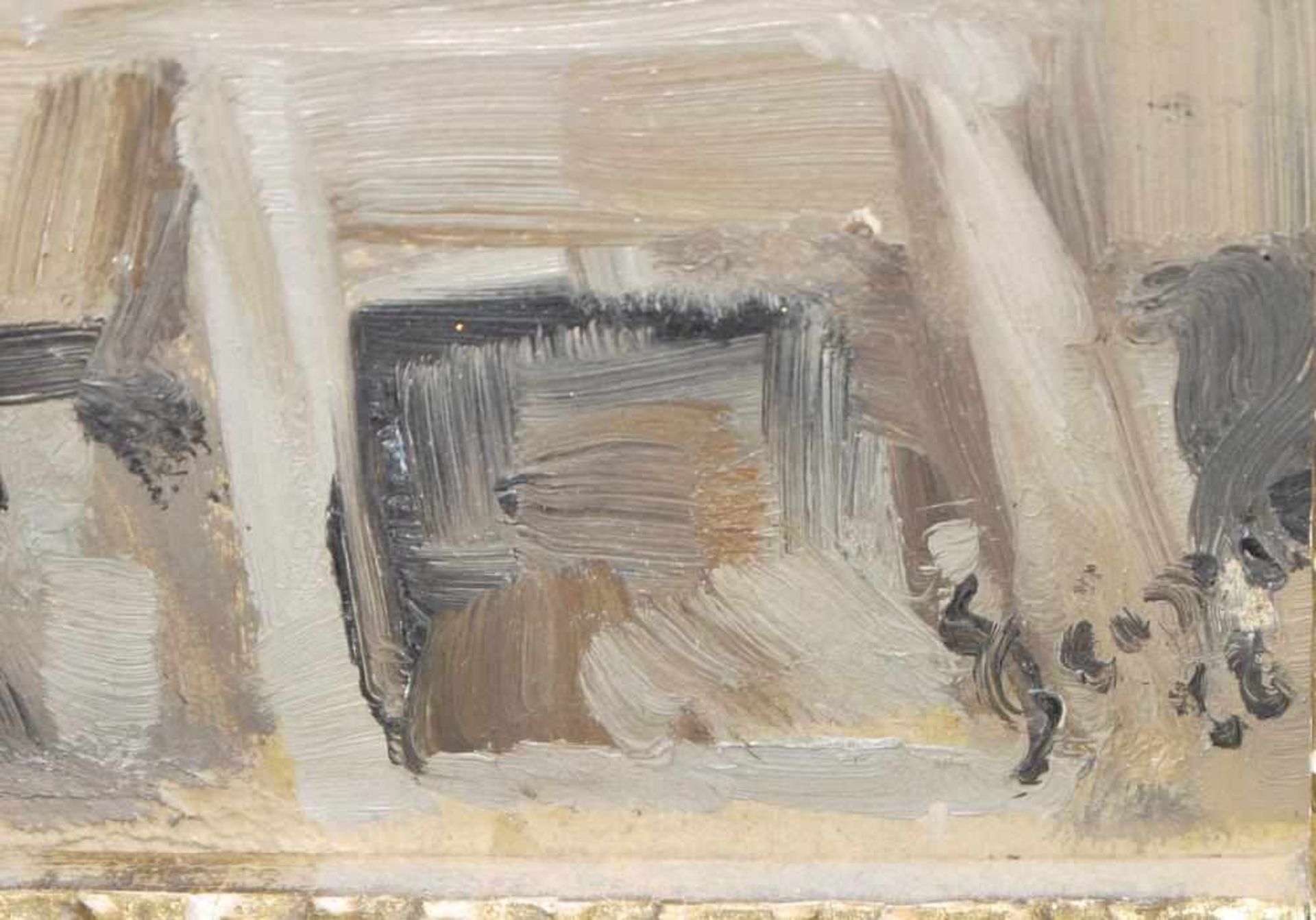 Josef Steiner, Interieur, frühes Ölgemälde von 1916, im Goldrahmen Josef Steiner, 1899 - 1977, - Image 3 of 4