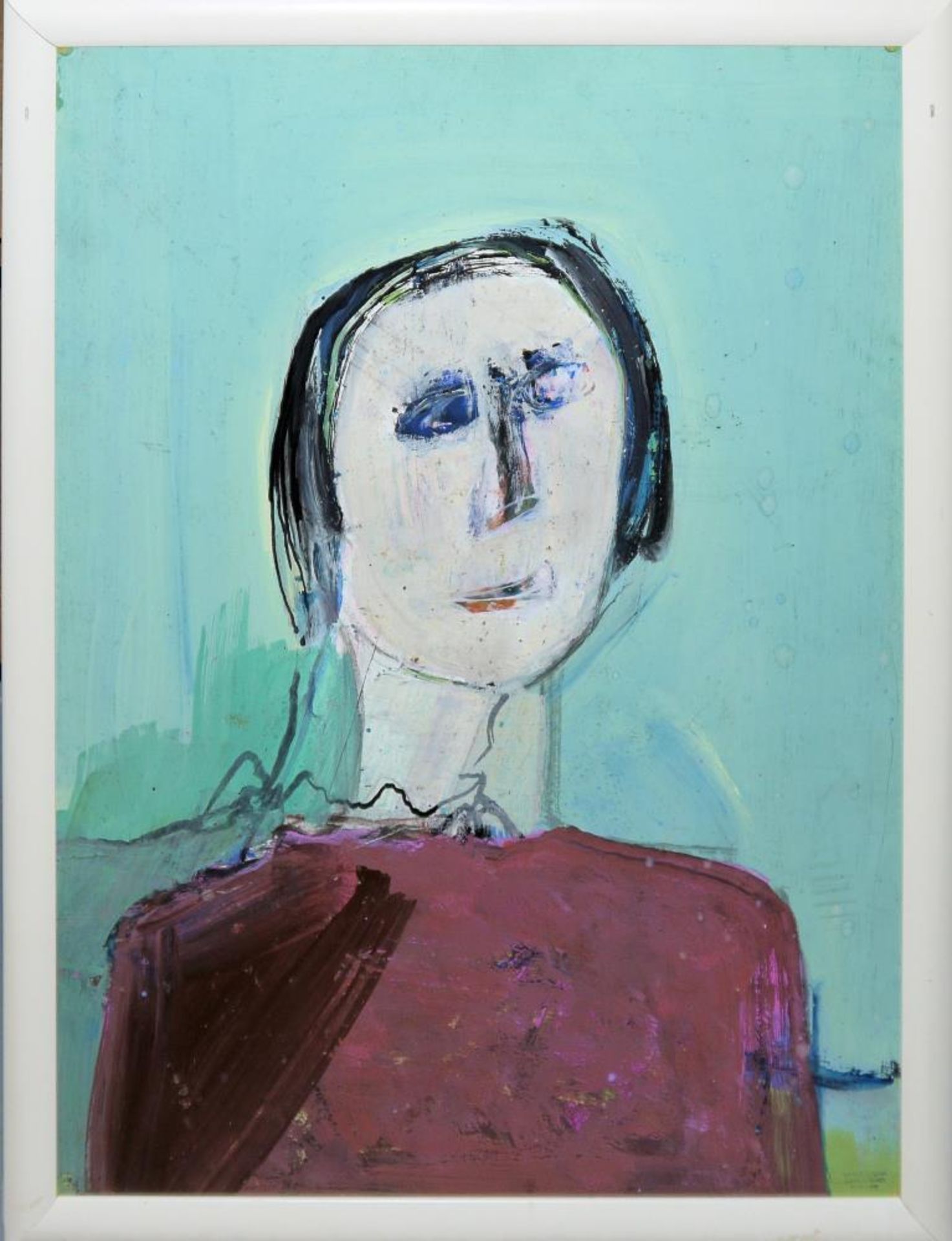 Josef Steiner, Expressives Bildnis einer älteren Frau, Ölgemälde, um 1960, gerahmt Josef Steiner,