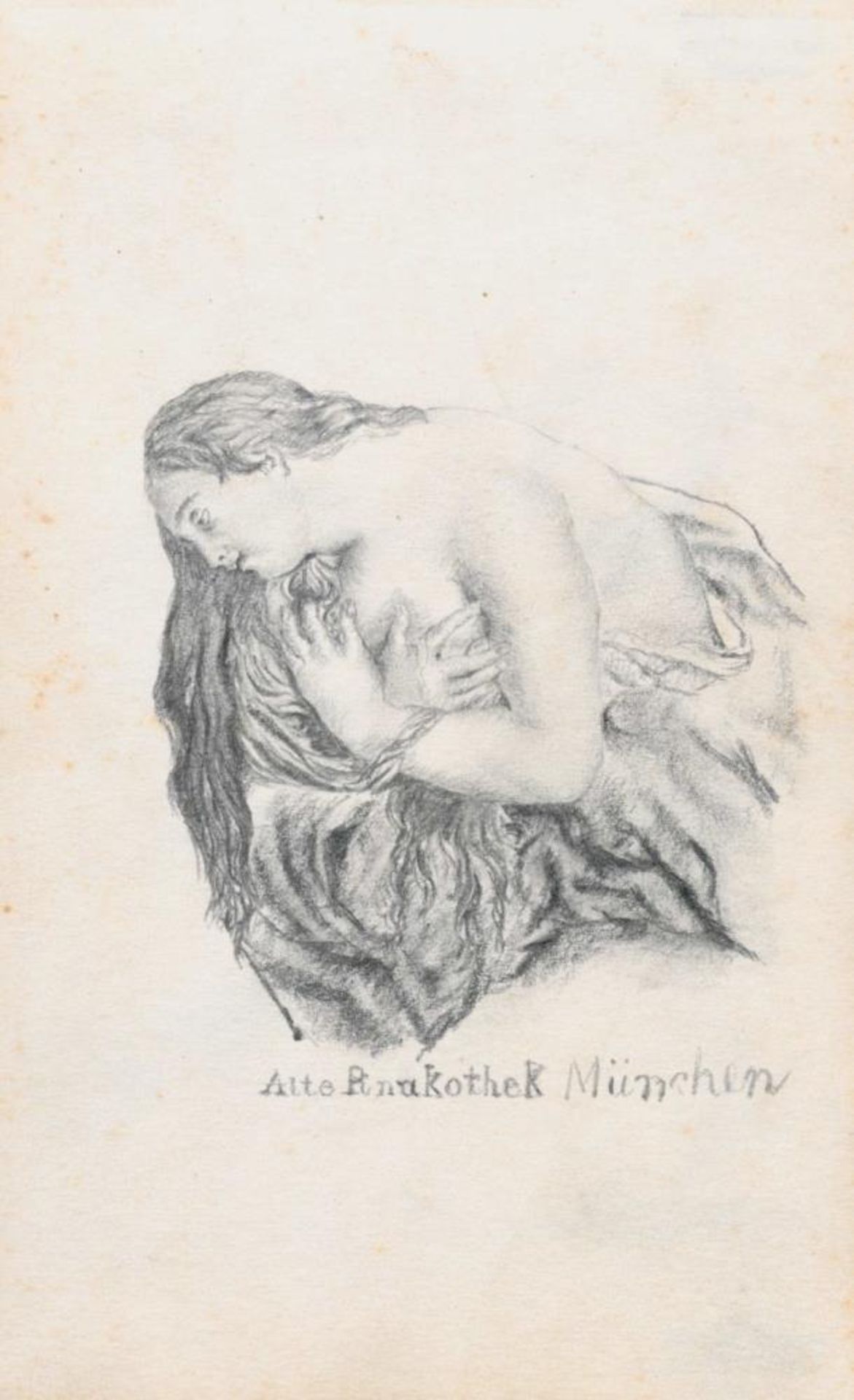 Josef Steiner, Drei frühe Frauendarstellungen, 1 Radierung u. 2 Zeichnungen, 1917 u. um 1915/17, 1 x - Bild 4 aus 4