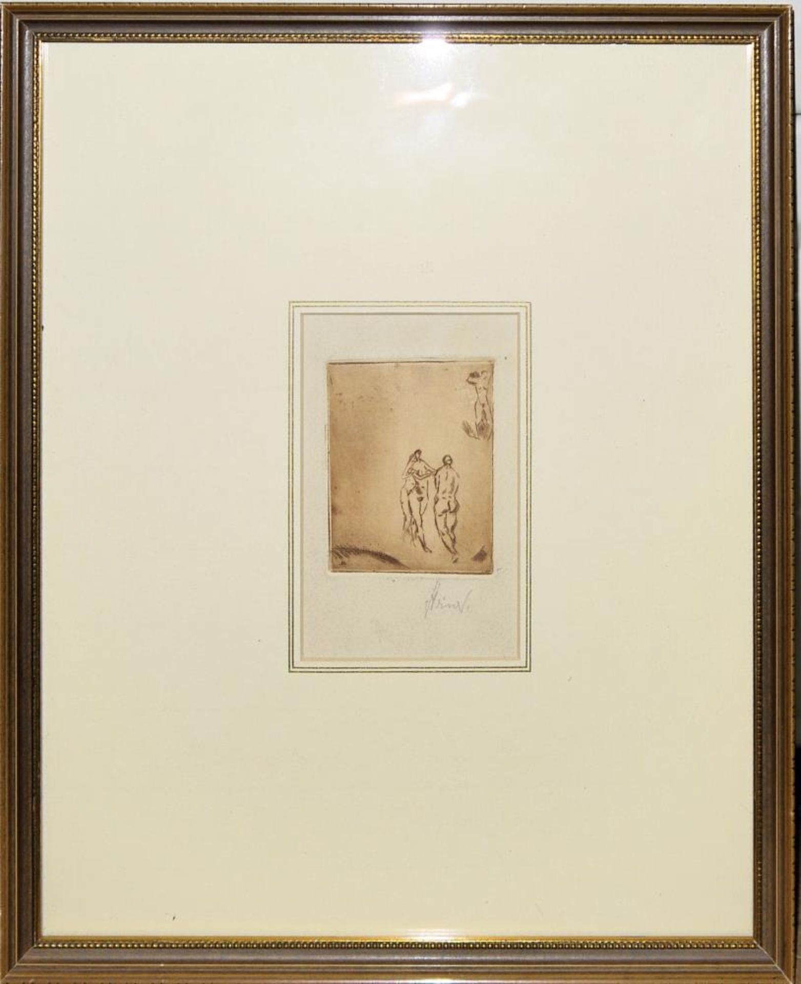 Josef Steiner, „Frauen“, „Kuß“ u. Maria mit Jesuskind, frühe Radierungen, 1919 u. um 1919, 2x
