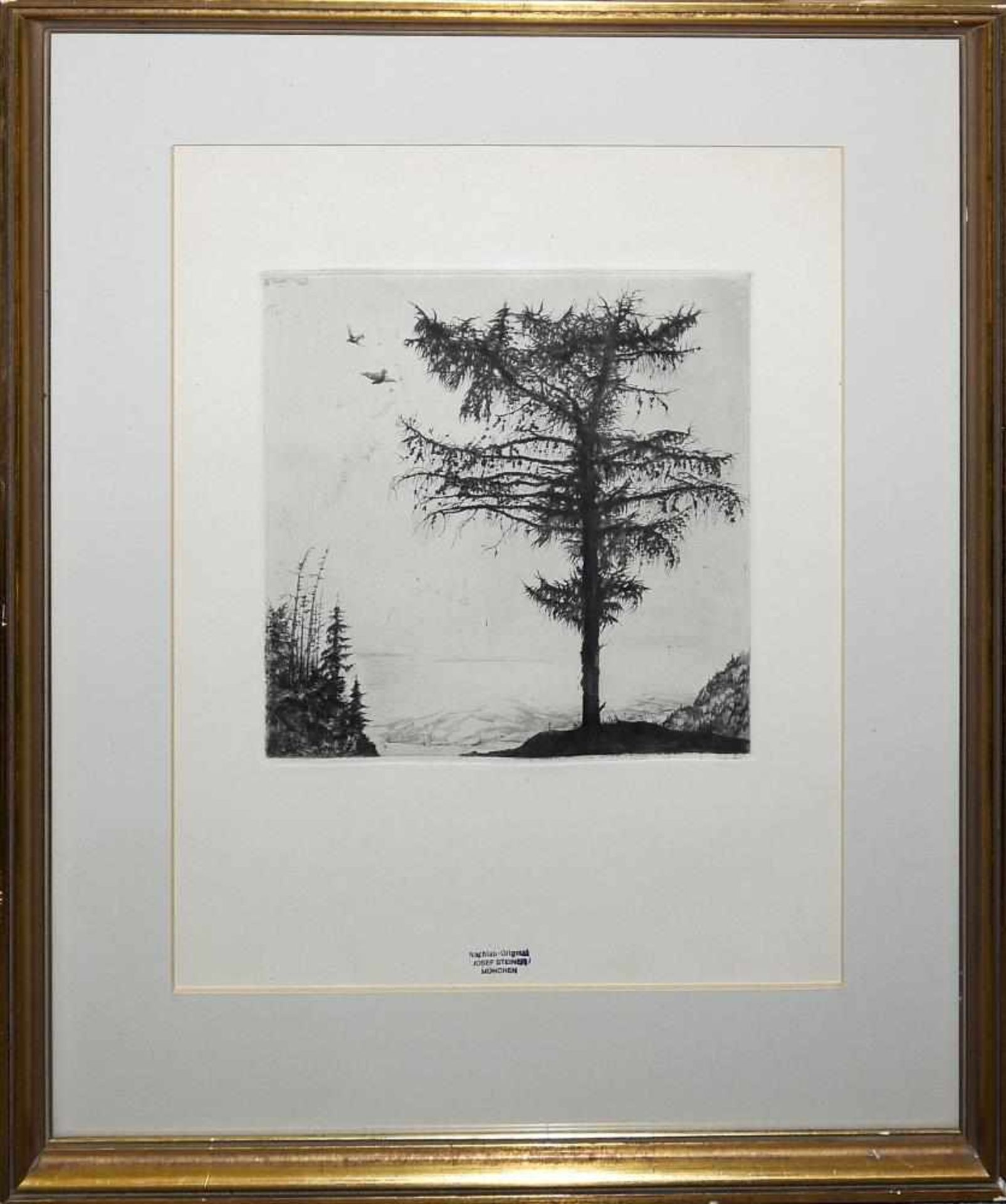 Josef Steiner, Landschaften mit Bäumen, 5 Radierungen, gerahmt Josef Steiner, 1899 – 1977, „ - Bild 2 aus 9