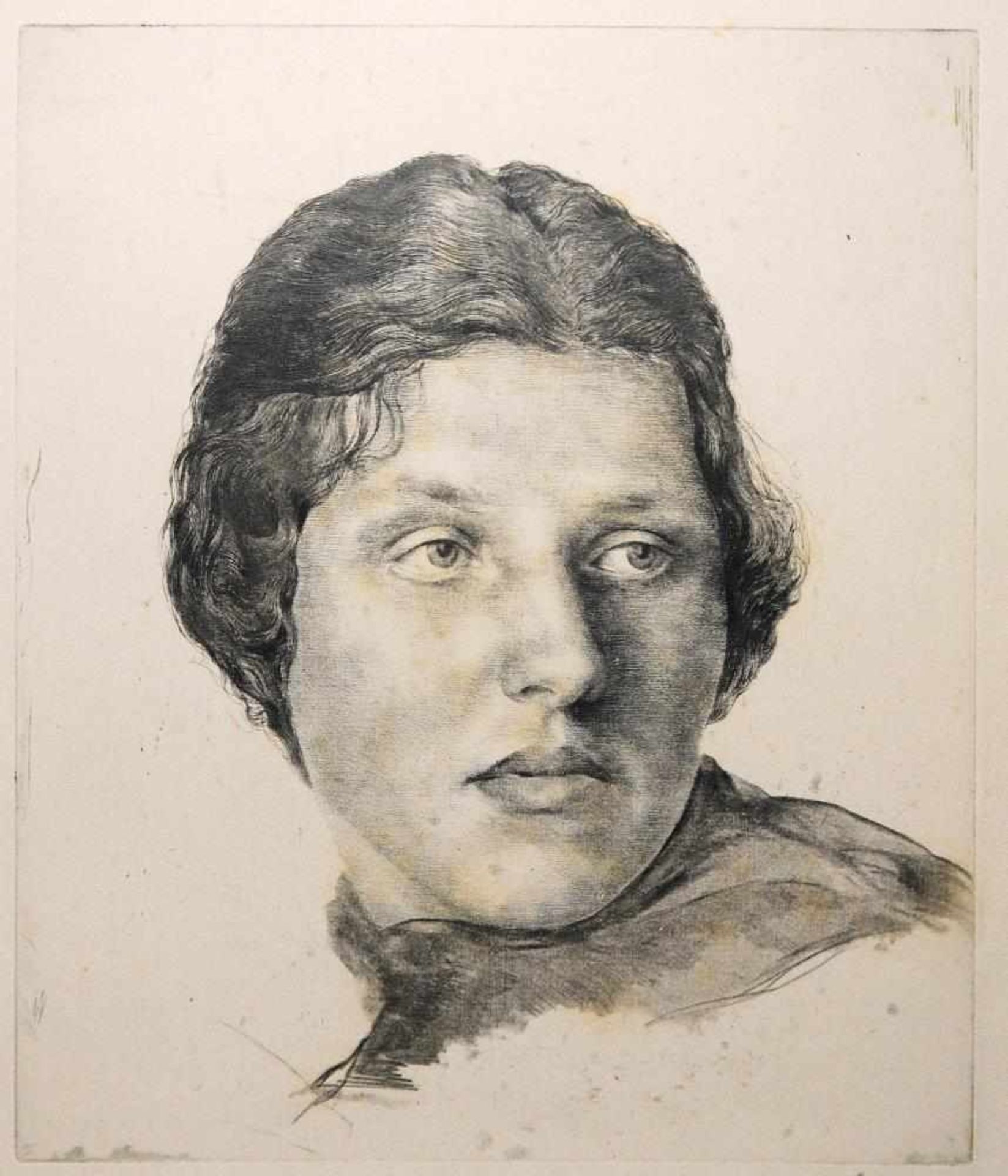 Josef Steiner, Zwei Portraits junger Frauen, 2 Radierungen um 1925 u. 1935, ohne Rahmen Josef