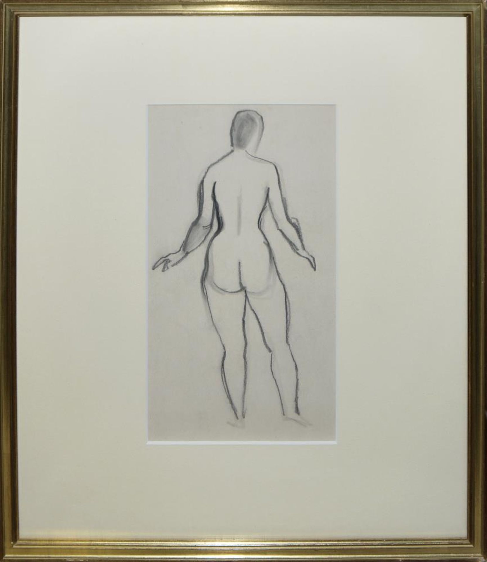 Josef Steiner, Drei Frauenakte, 3 Kohlezeichnungen um 1920/21, gerahmt Josef Steiner, 1899 – 1977, - Bild 5 aus 6