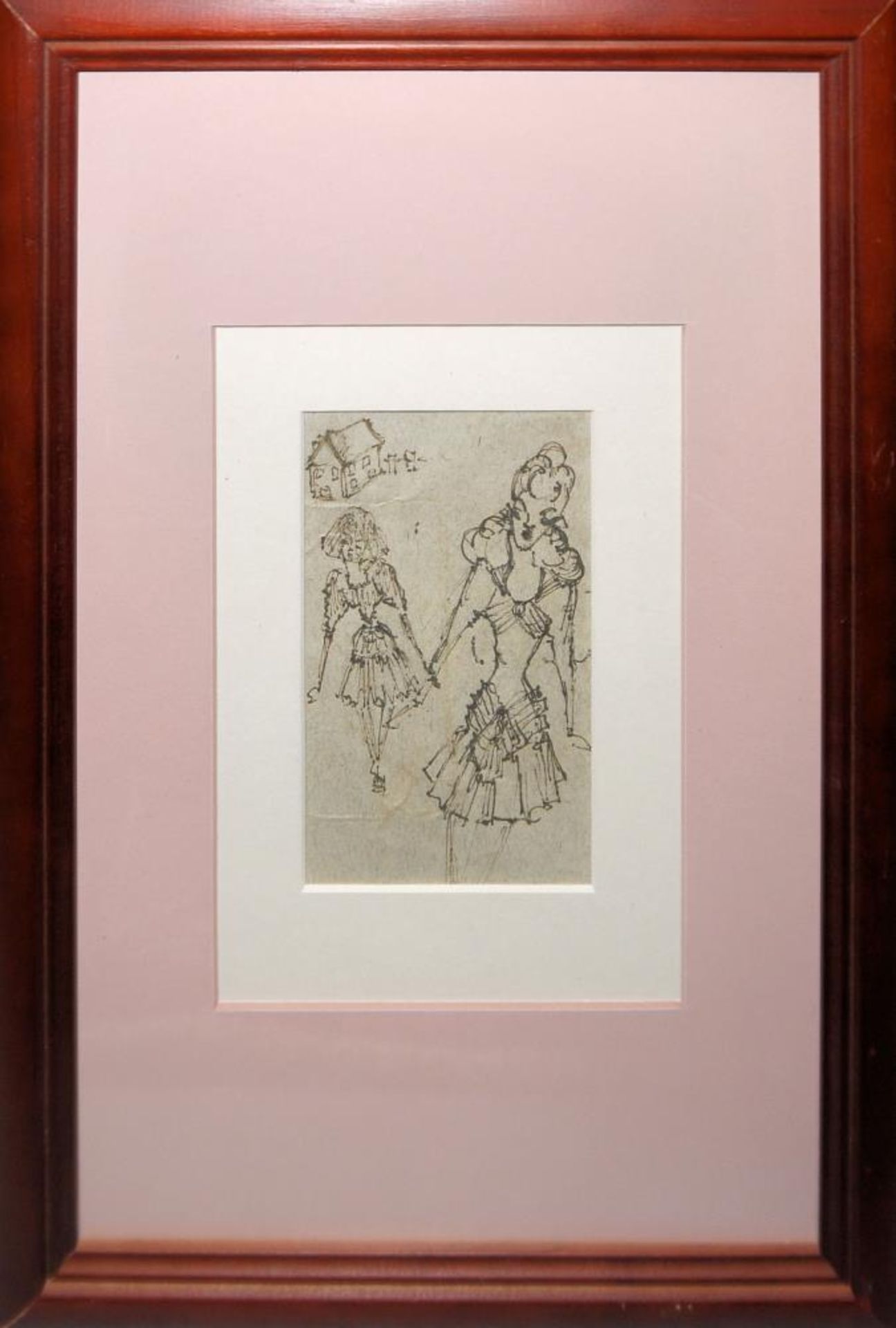 Josef Steiner, Drei Frauenstudien, 2 Bleistiftzeichnungen u. 1 Tuschezeichnung, gerahmt, um 1927 - Bild 5 aus 6
