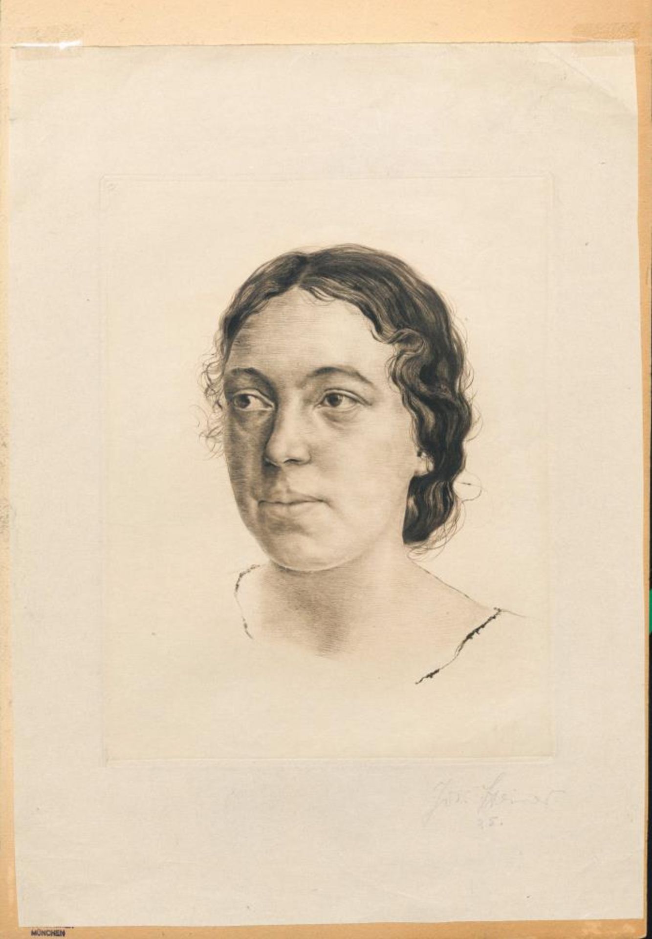 Josef Steiner, Zwei Portraits junger Frauen, 2 Radierungen um 1925 u. 1935, ohne Rahmen Josef - Bild 2 aus 3