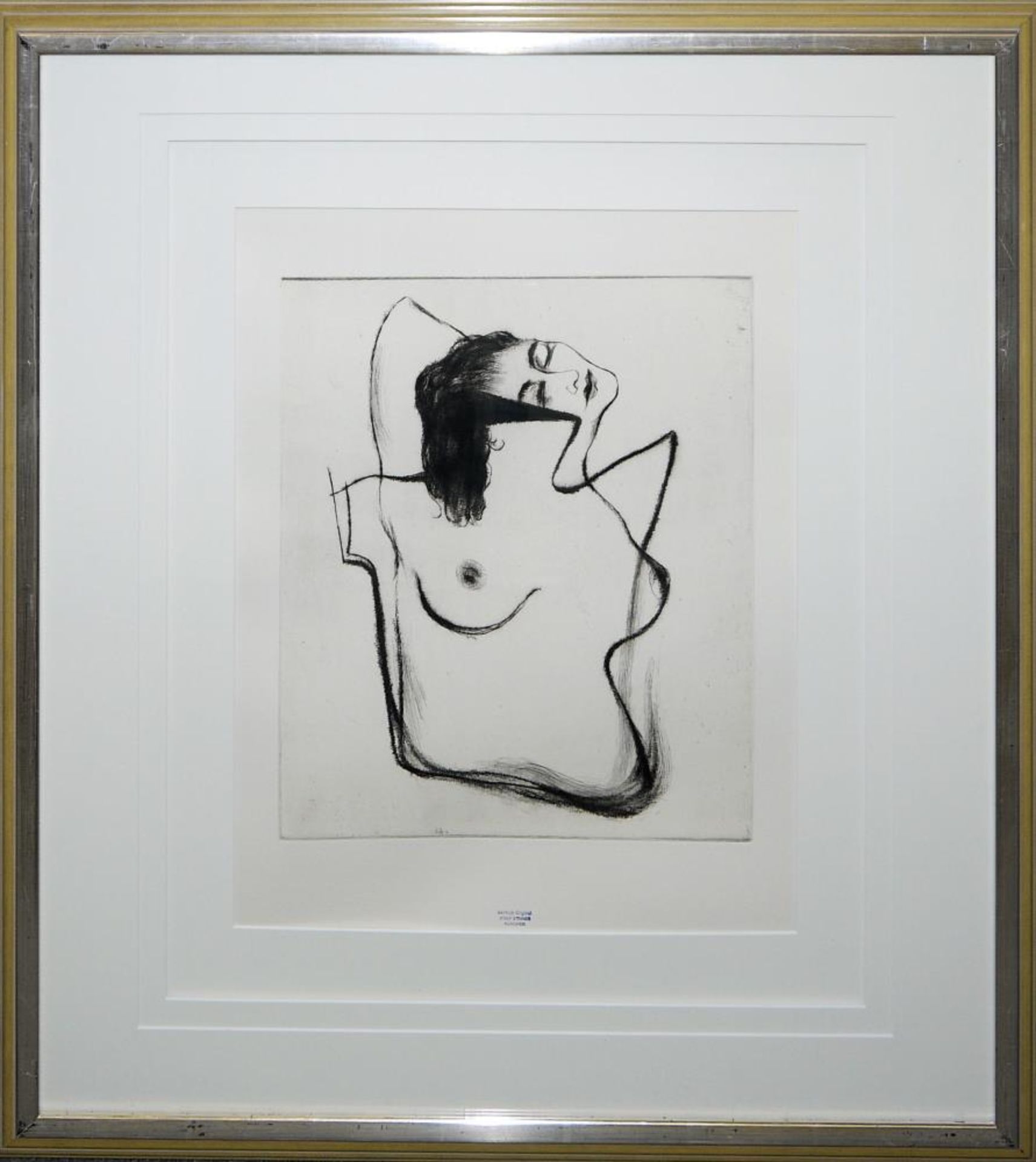 Josef Steiner, "Liebe", Zwei Versionen eines weiblichen Torsos, Tuschezeichung und Radierung, - Image 4 of 6