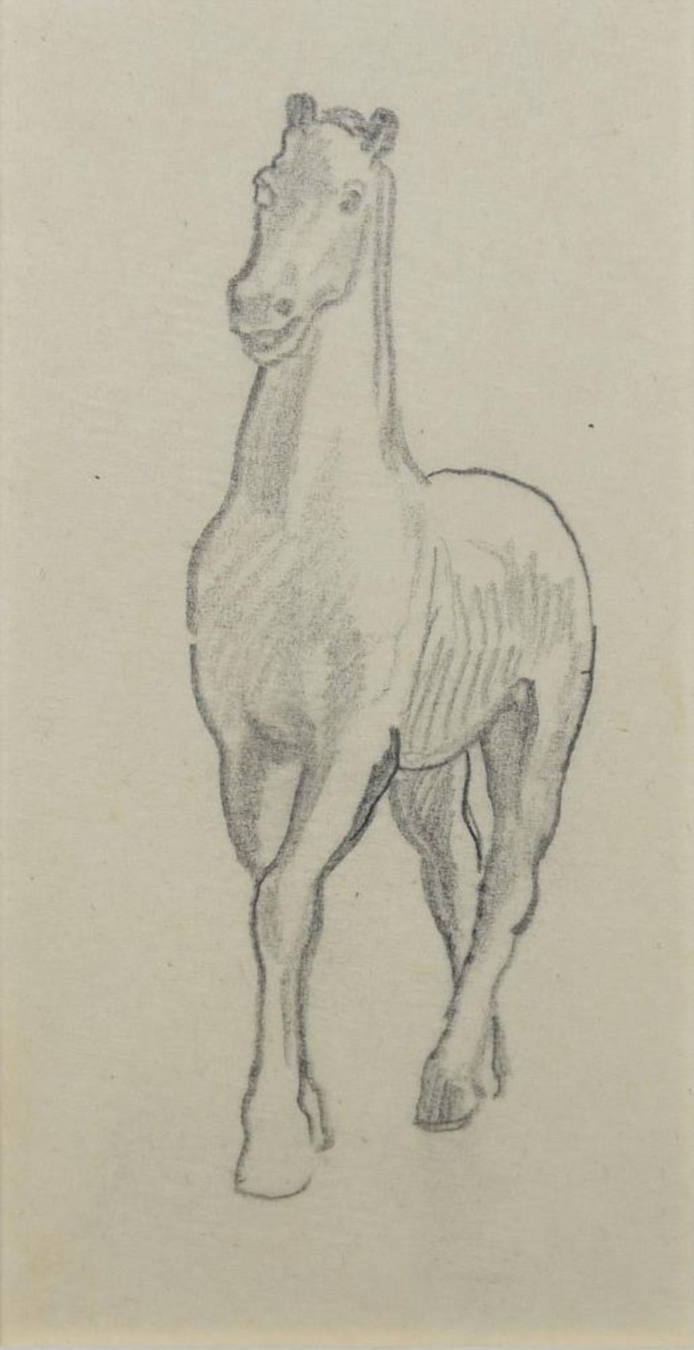 Josef Steiner, Kleine Pferdestudie, frühe Bleistiftzeichnung, 1x gerahmt Josef Steiner, 1899 - 1977, - Bild 2 aus 4