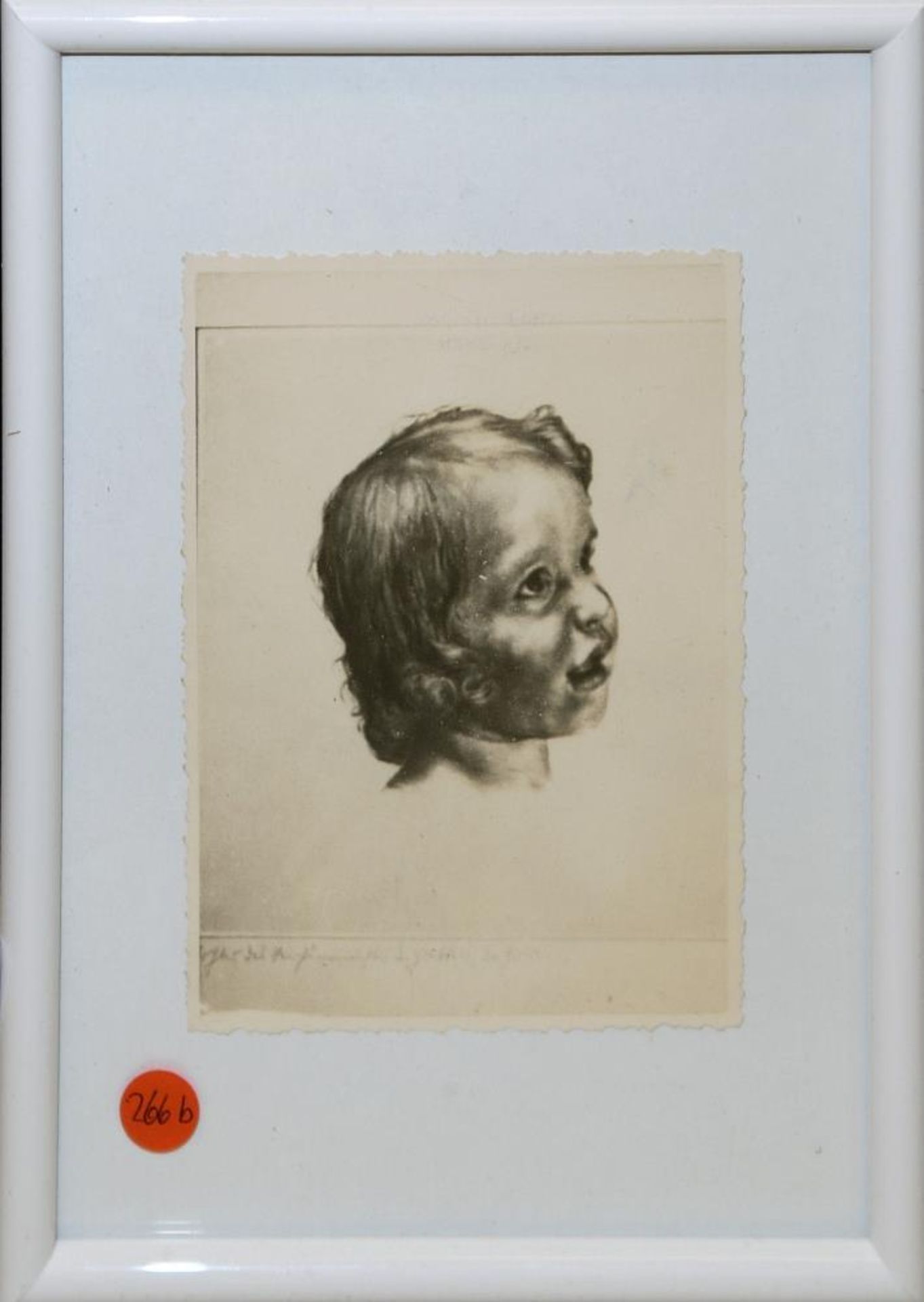 Josef Steiner, „Kinderköpfchen“, Radierung, gerahmt Josef Steiner, 1899 - 1977, Portrait eines - Bild 6 aus 6