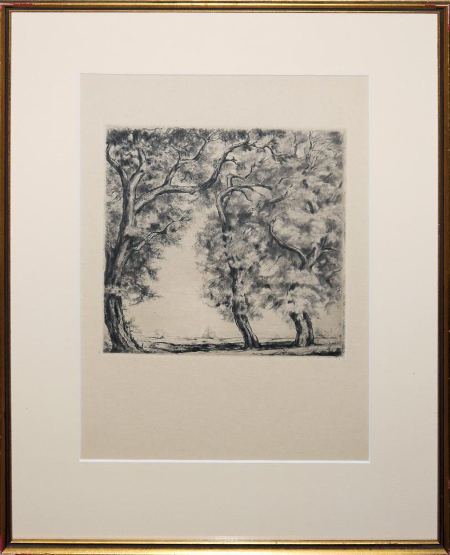 Josef Steiner, Landschaften mit Bäumen, 5 Radierungen, gerahmt Josef Steiner, 1899 – 1977, „ - Bild 4 aus 9