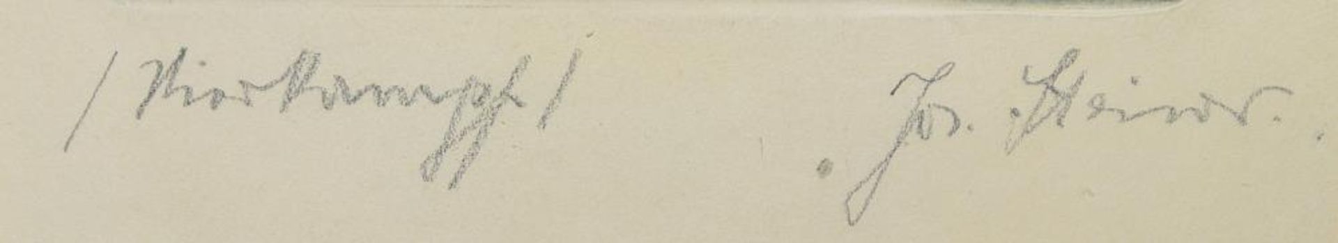 Josef Steiner, „Stierkampf“, Radierung, um 1921, im Atelierrahmen Josef Steiner, 1899 – 1977, - Bild 3 aus 3