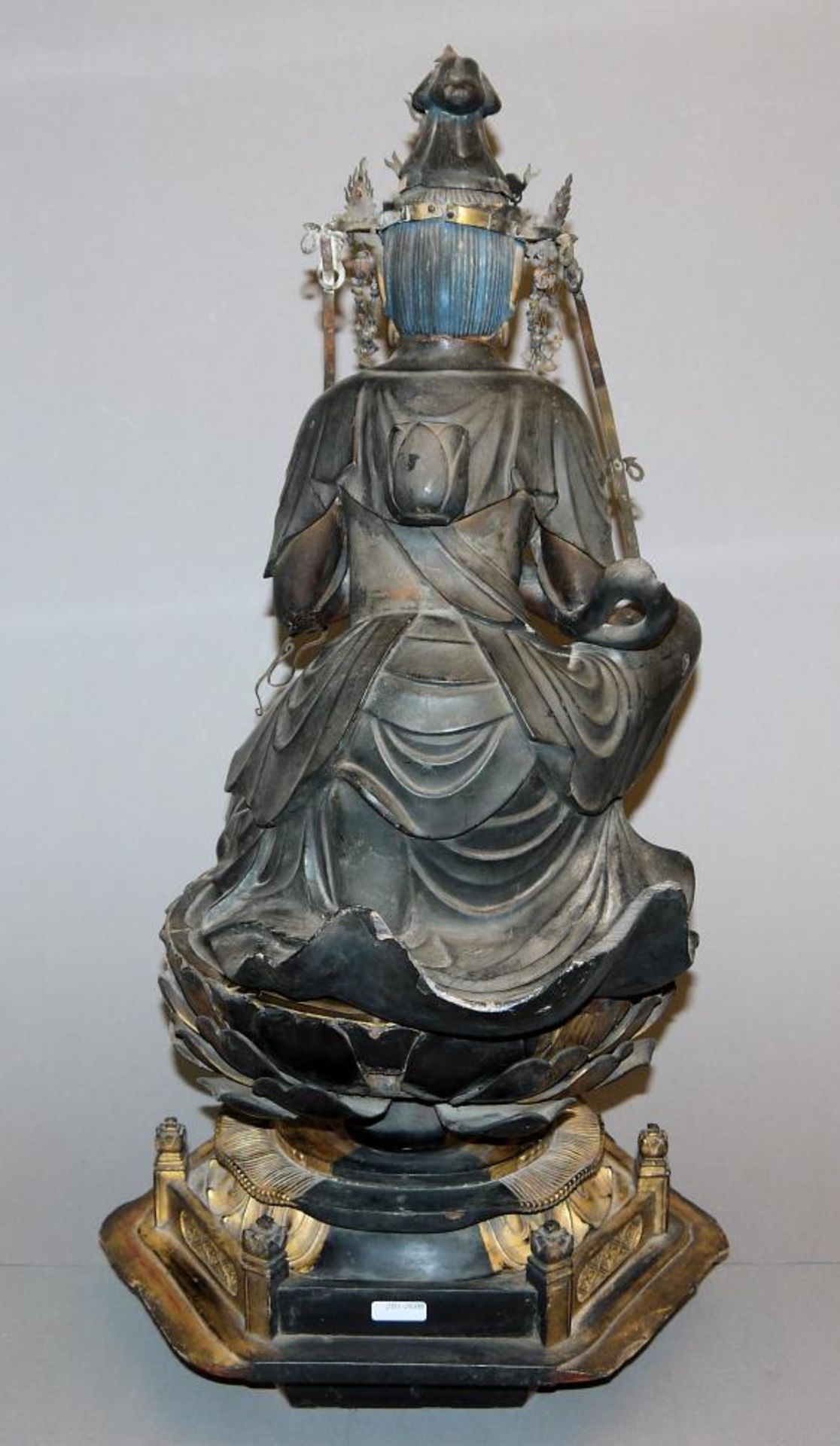 Bodhisattva Seishi, große Lackfigur der Edo-Periode, Japan 17./18. Jh. Seishi Bosatsu ( - Image 3 of 3