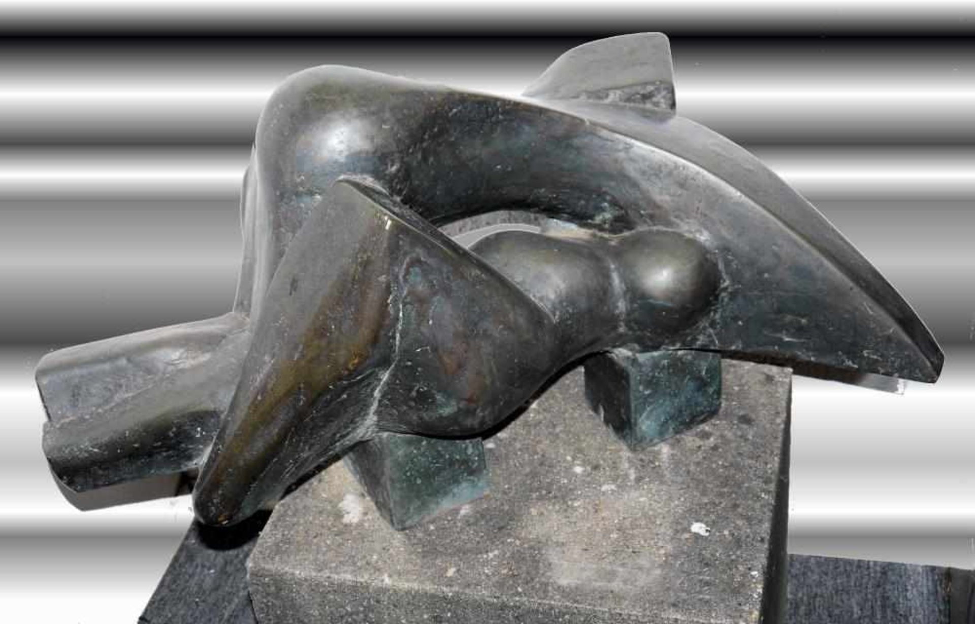 Armin Guther, „Gewalt“, Bronzeplastik, ca. 1970, für Selbstabholer Armin Guther, 1931 Oberndorf am