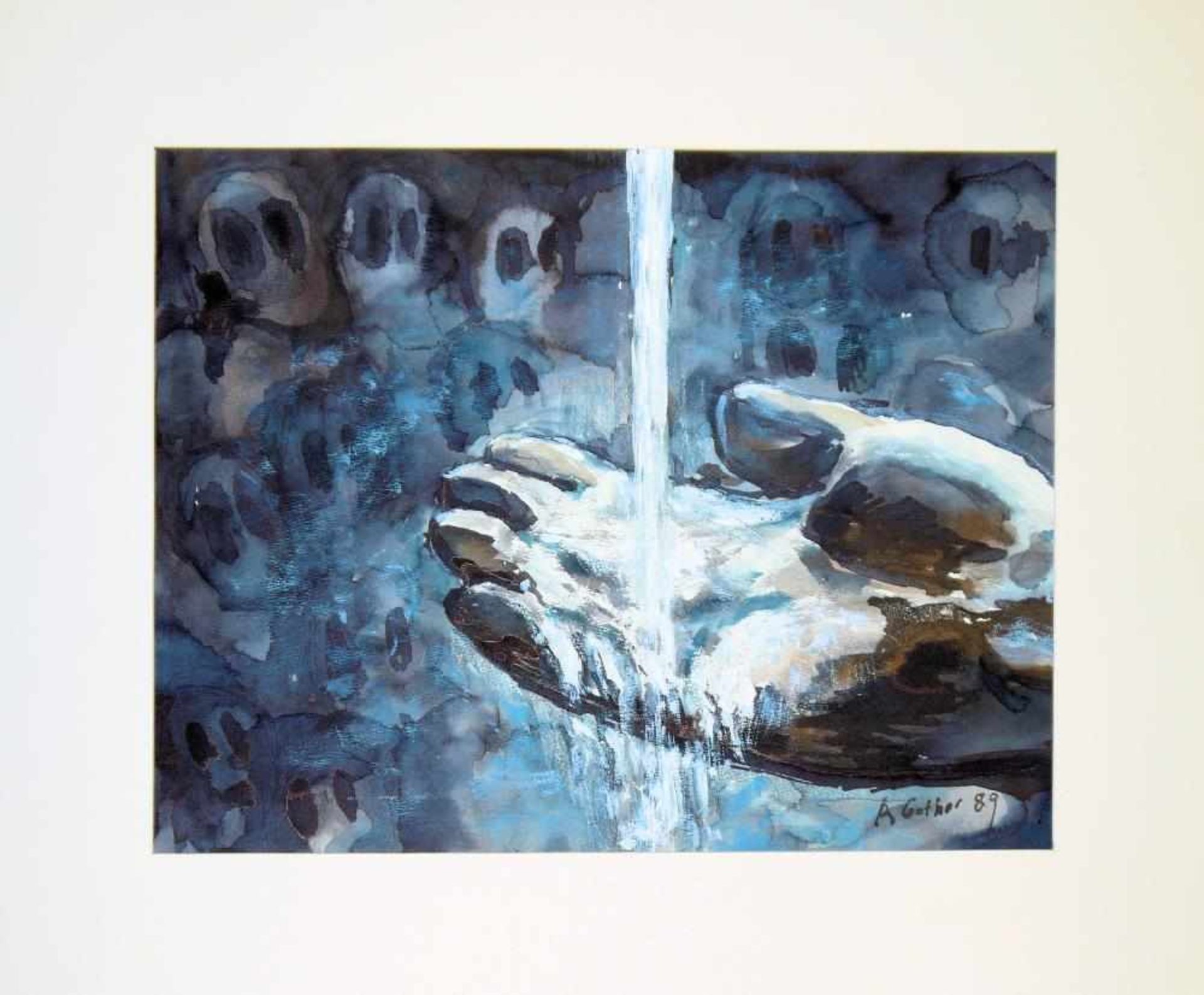 Armin Guther, „Die Zeit verrinnt in meiner Hand“ & „Spiegelung“, 35 Radierungen und 2 Aquarelle, - Bild 6 aus 6