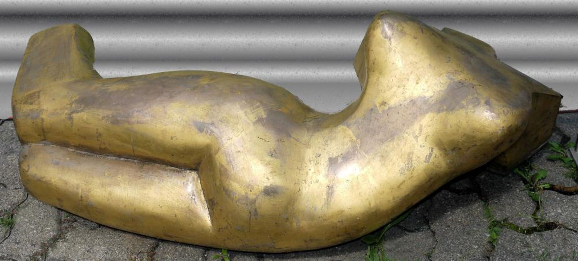 Armin Guther, Liegender abstrakter Frauenakt, Bronze, für Selbstabholer Armin Guther, 1931 Oberndorf