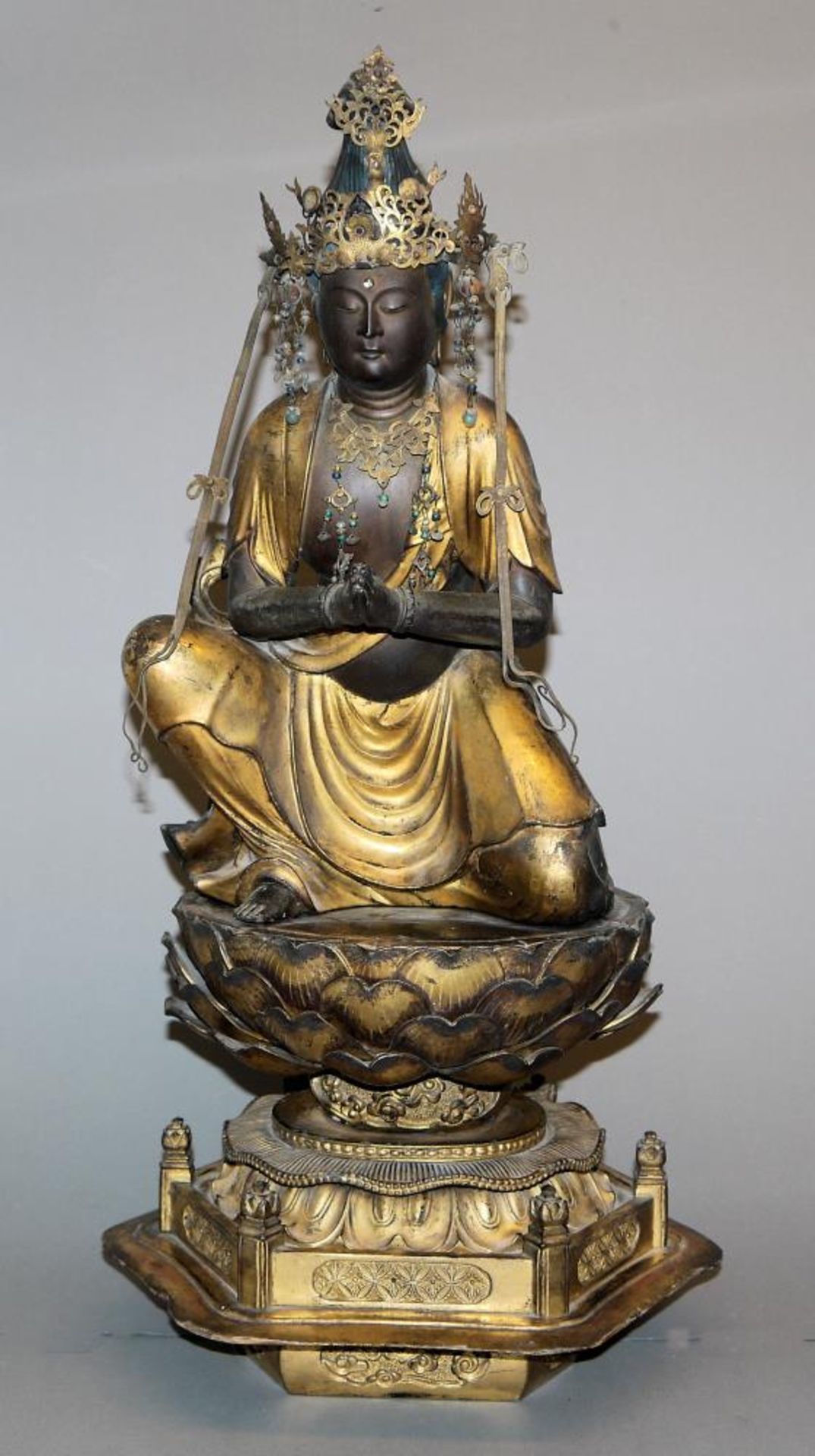 Bodhisattva Seishi, große Lackfigur der Edo-Periode, Japan 17./18. Jh. Seishi Bosatsu (
