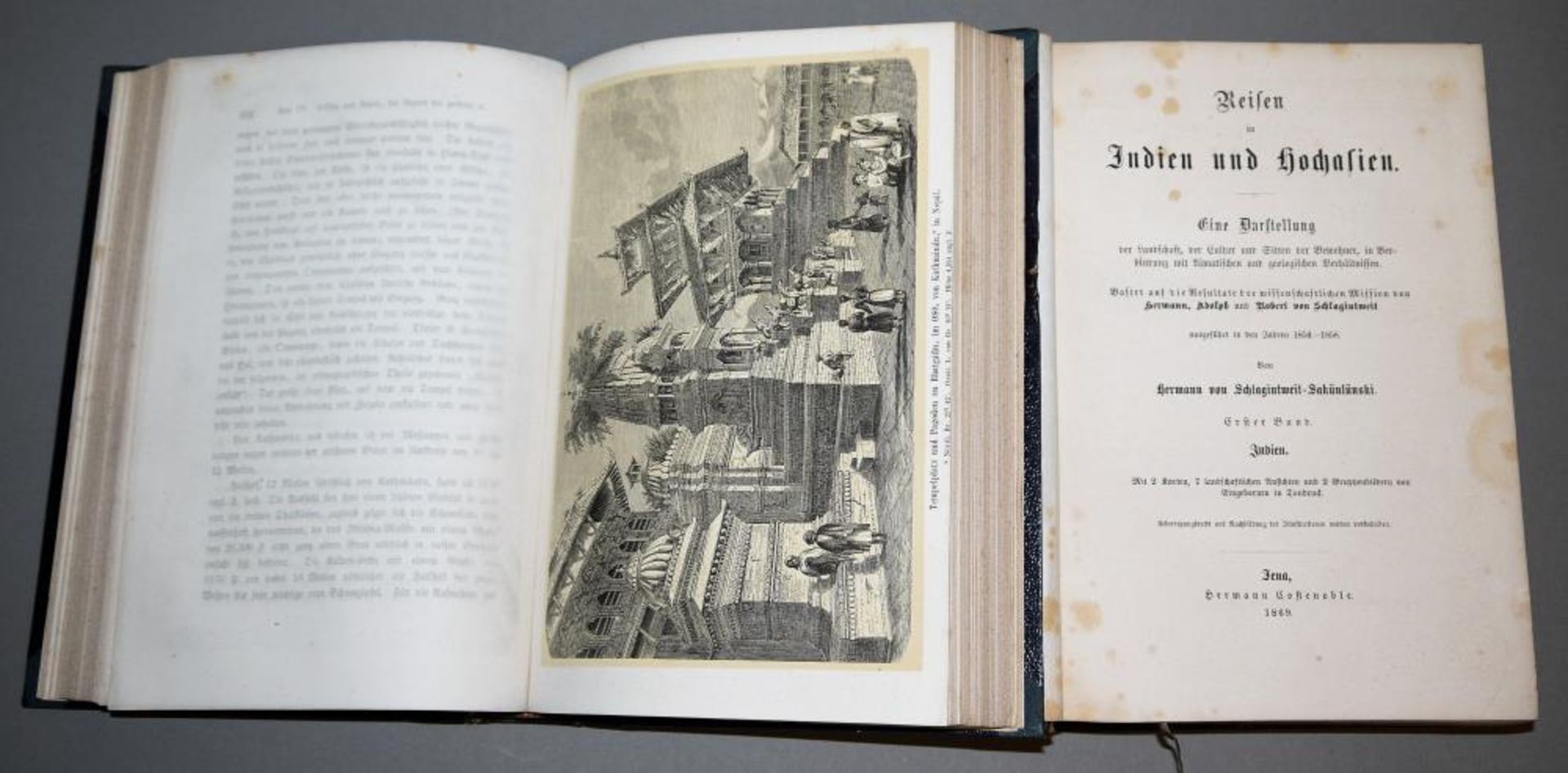 Hermann von Schlagintweit-Sakünlünski, Reisen in Indien und Hochasien, 2 Bde. 1869 & 1871 Eine