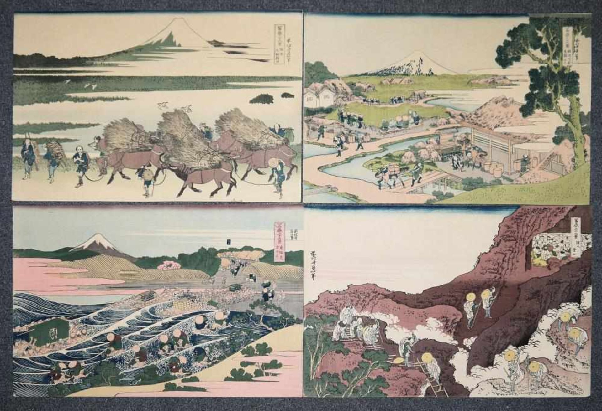 Katsushika Hokusai, nach, 22 japanische Farbholzschnitte aus der Serie „36 Ansichten des Fuji“ 22 - Image 3 of 3