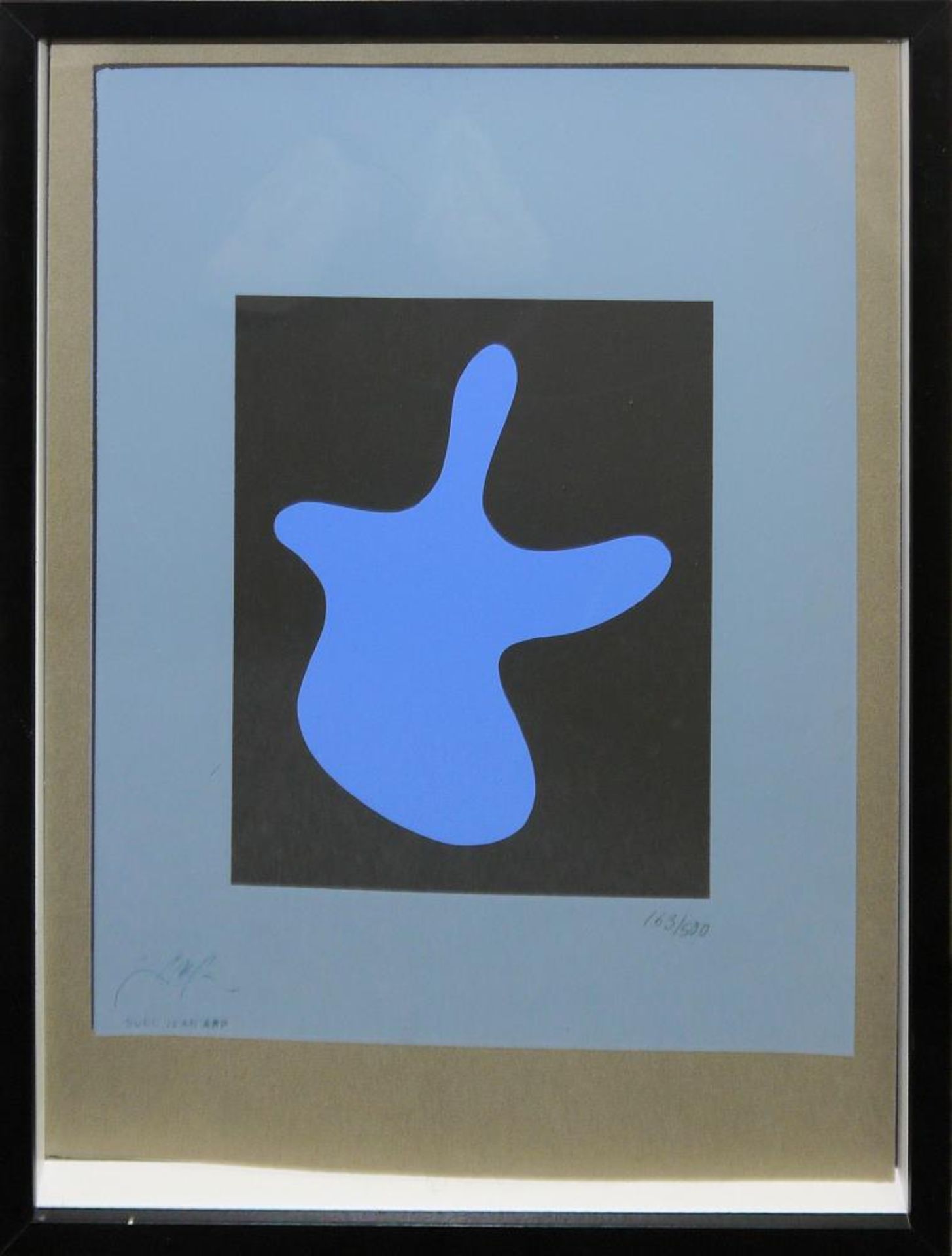 Hans Arp, „Petite figure de Grasse“, Serigrafie von 1958 nach dem Relief von 1942, gerahmt Jean Arp,