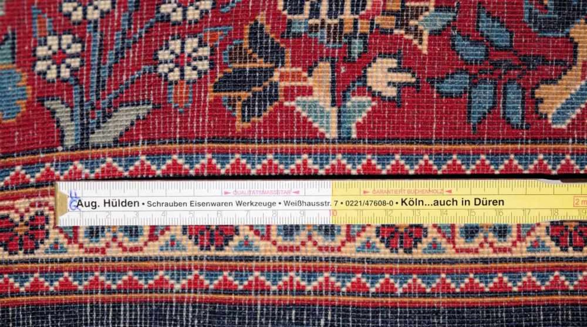 Orientteppich Kirman, Persien, ca. 40-50 Jahre alt Wolle/ Baumwolle, dunkelrot- und - Bild 3 aus 3