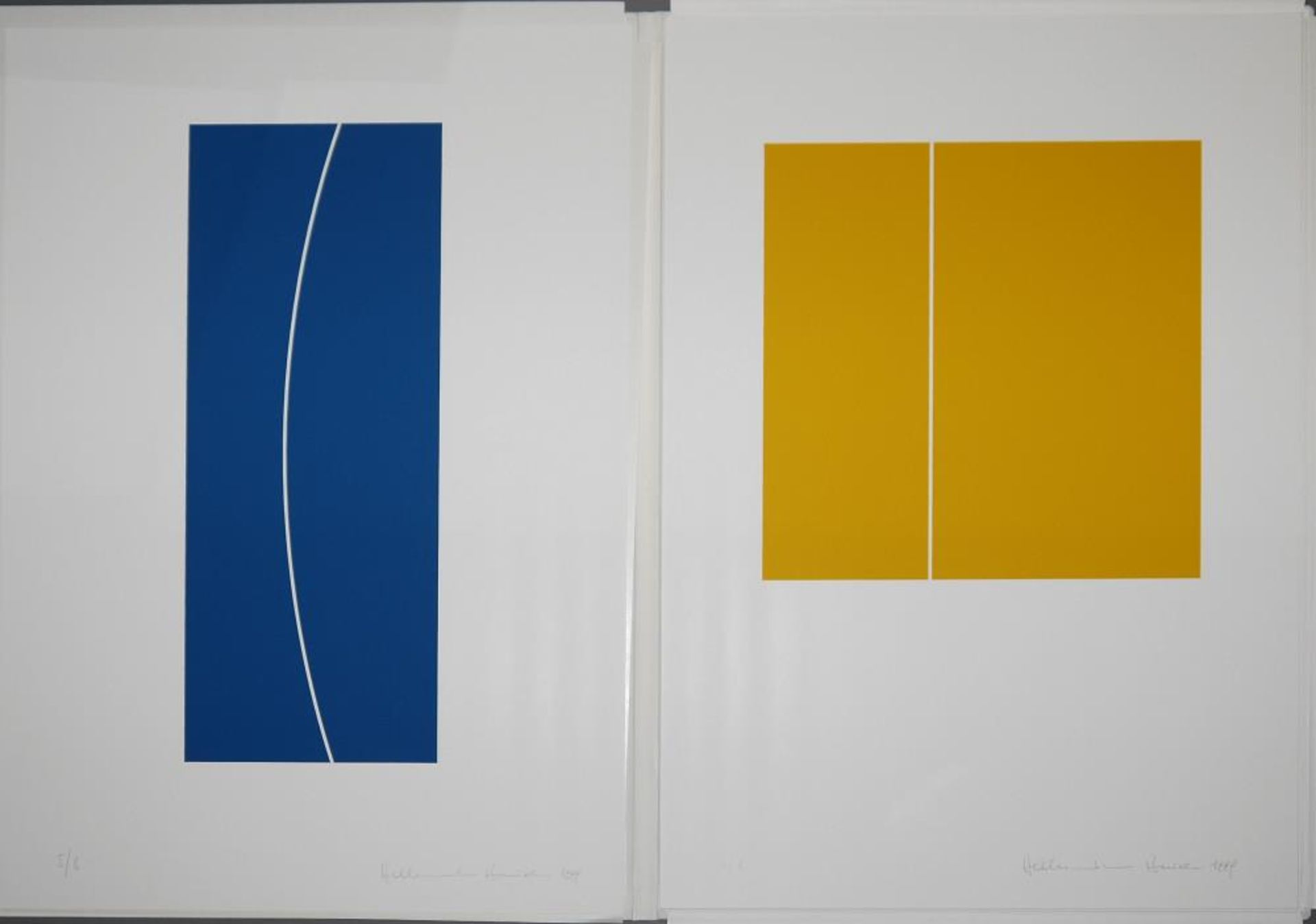 Hellmut Bruch, 12 signierte Farbserigrafien von 1999 in Mappe Hellmut Bruch, *1936 Hall, 12 - Bild 3 aus 3