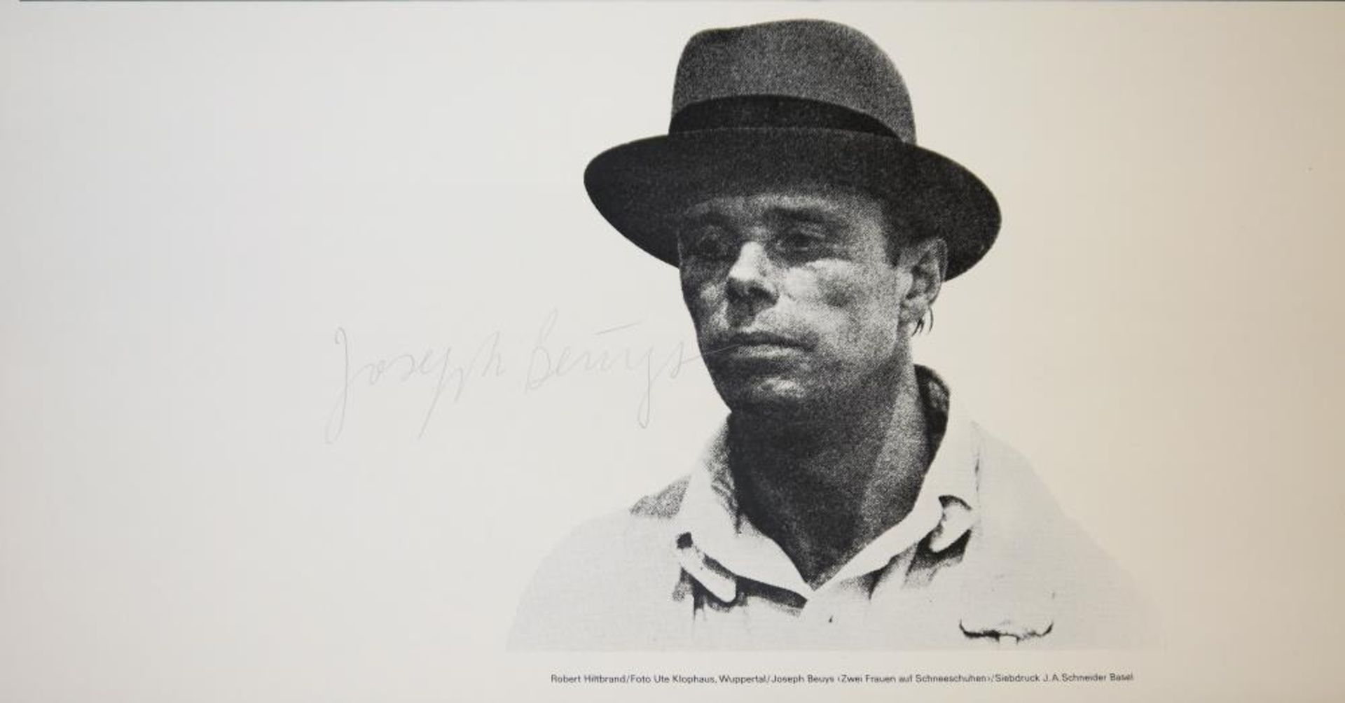 Joseph Beuys, „Zwei Frauen auf Schneeschuhen“, signierte Farbserigraphie, o. Rahmen Joseph Beuys, - Bild 2 aus 2