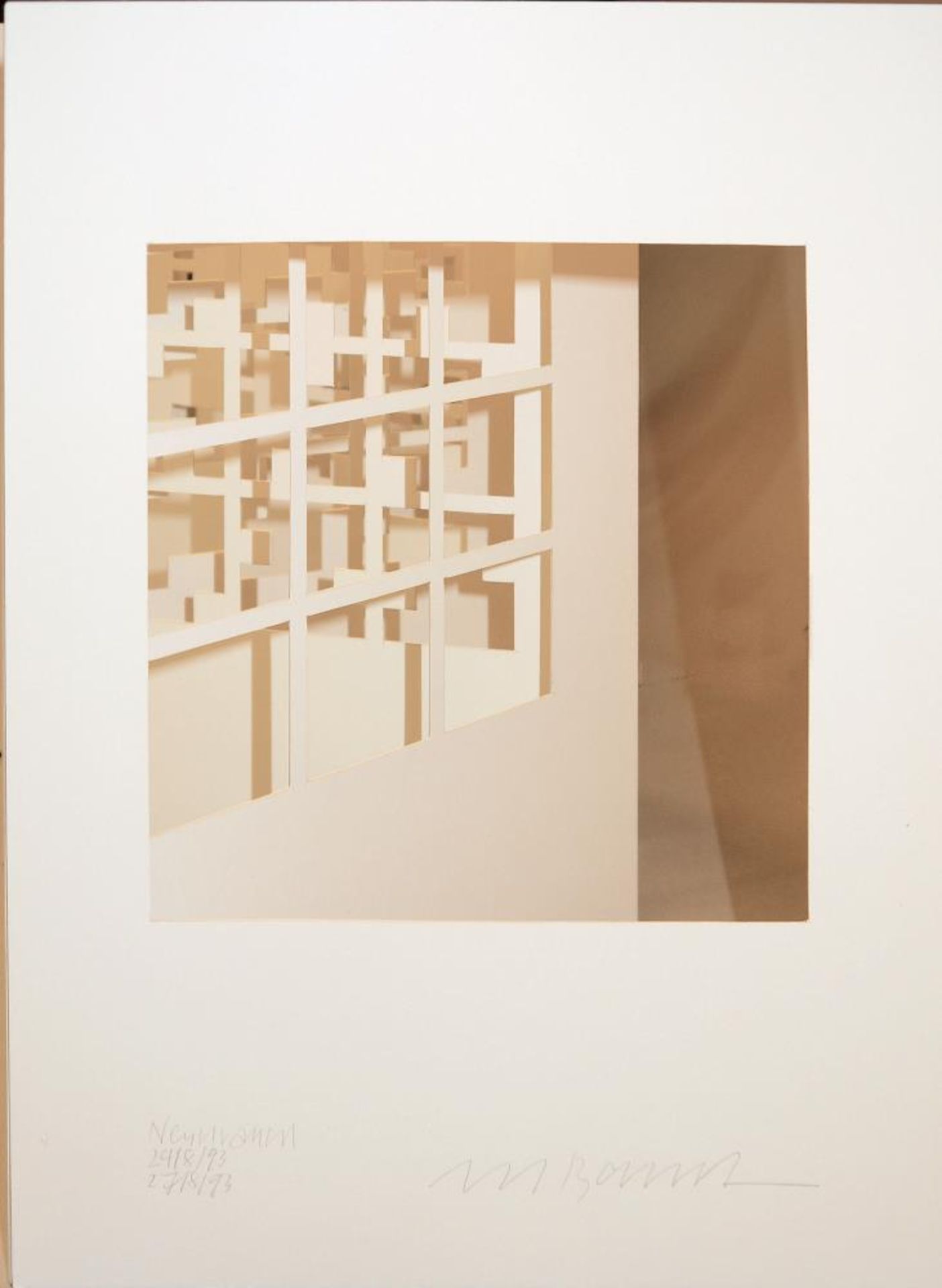 Klaus Basset, „Neunraum“, 2 Konkrete Objekte, Kartonskulpturen, von (19)93 Klaus Basset, 1926 Berlin - Bild 2 aus 4