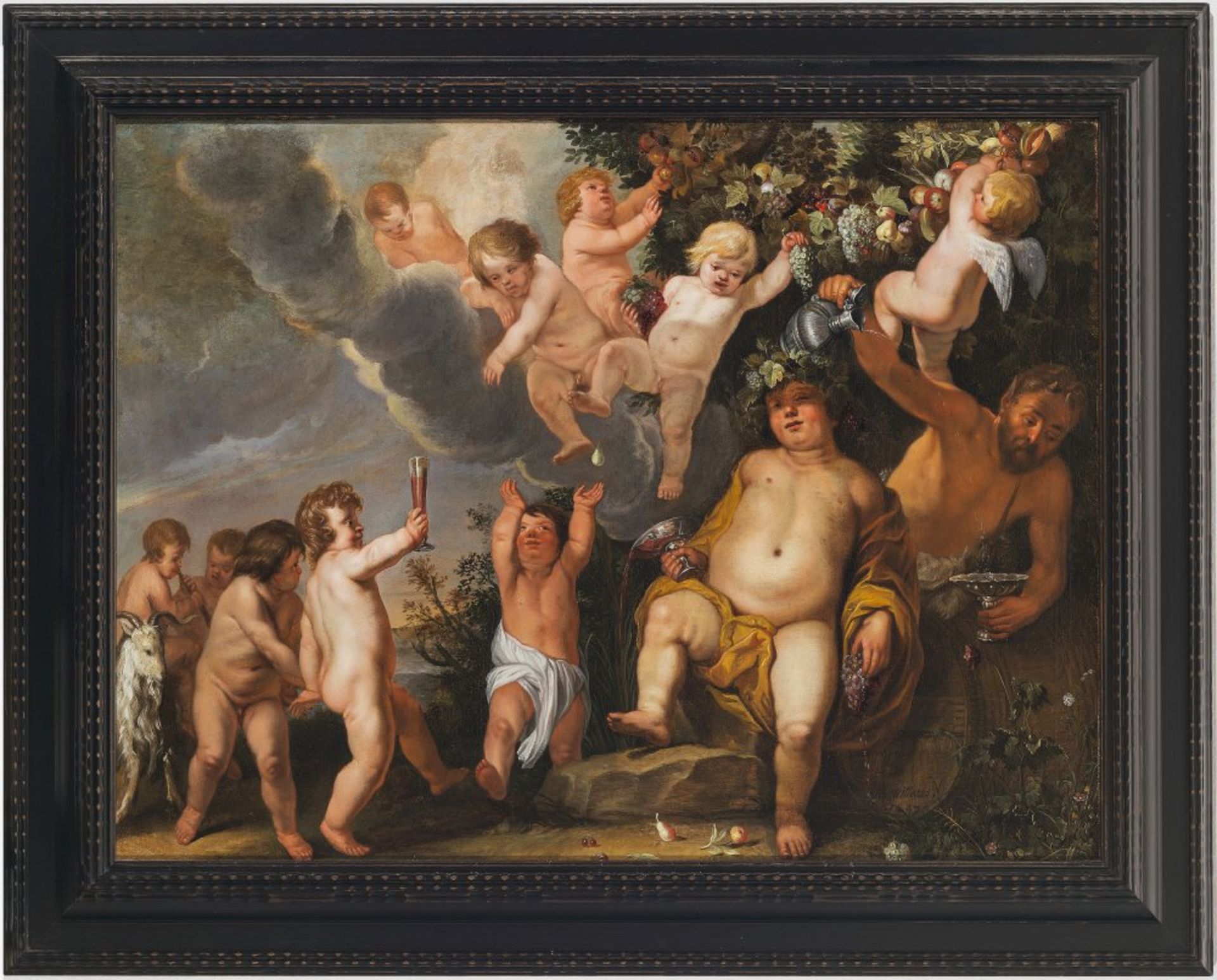 Willaerts, Abraham, zugeschriebenFröhliche, Wein trunkene Bacchanten und Satyr unter