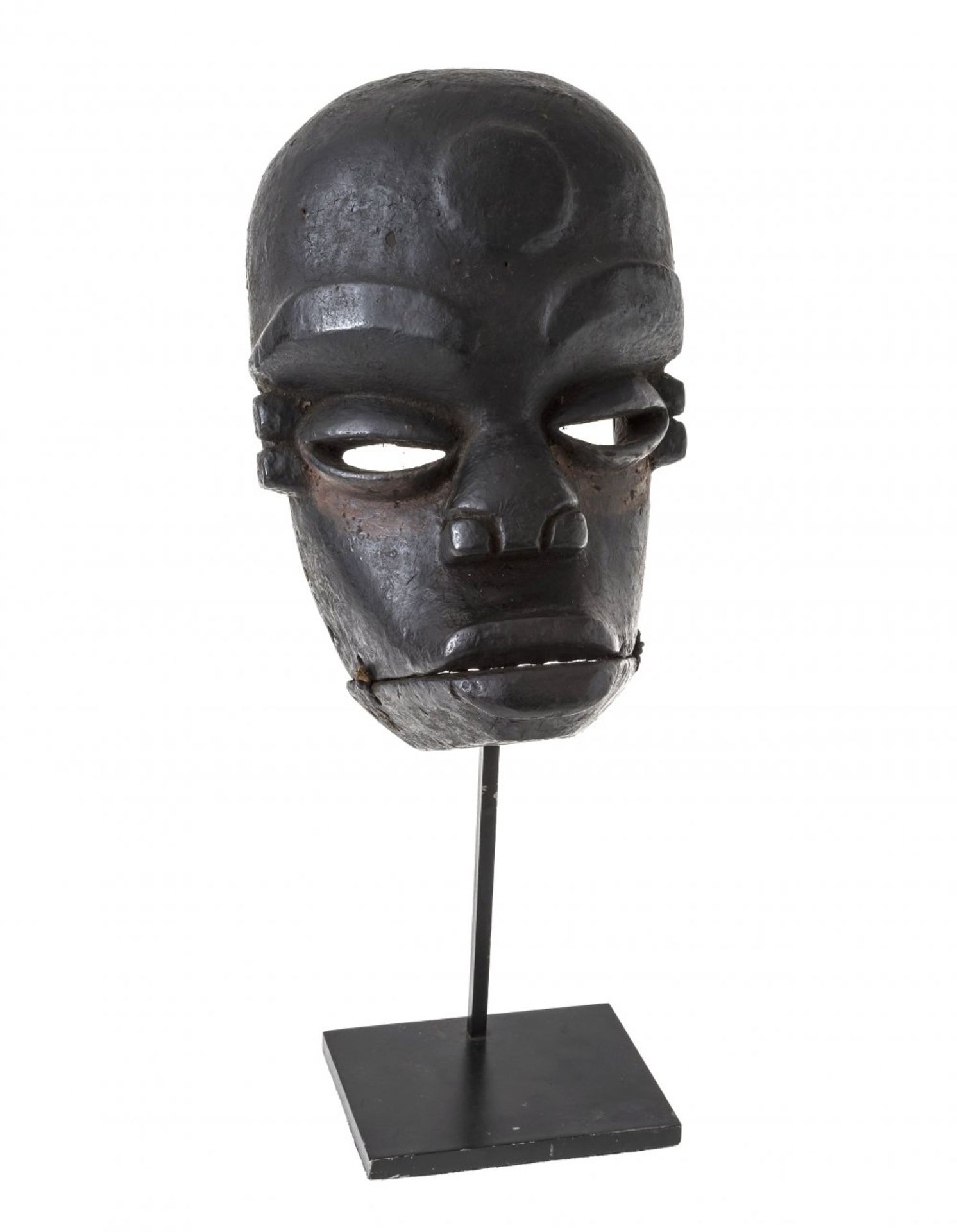 Klappkiefer-Maske "idok ekpo"Ibibio, Nigeria, 26 cm.A face mask with movable jaw "idok ekpo"
