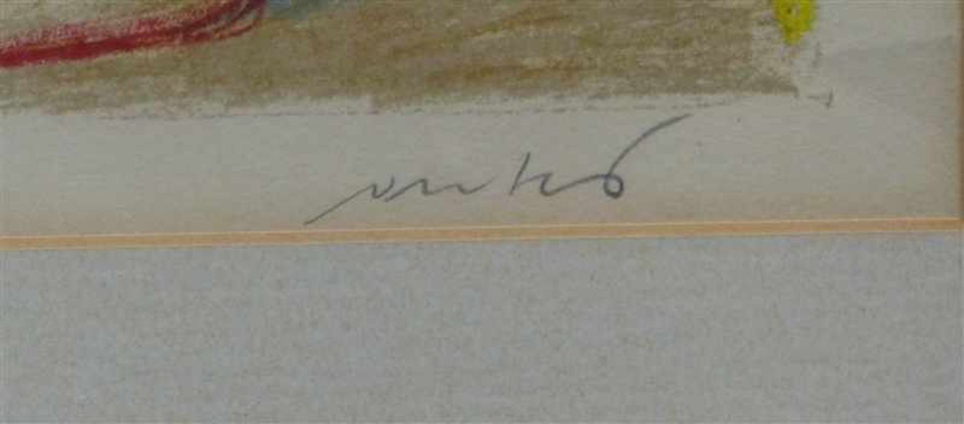 Horst, AntesFarblithographie, Kopffüßler und weibliche Figur, 10/60, rechts unten signiert, 42, - Image 2 of 3