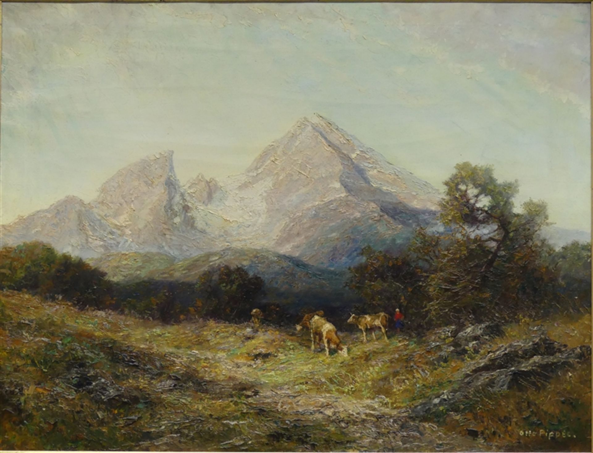 Pippel, Otto Eduard1878 Lodz - 1960 Planegg/München, Öl auf Leinen, "Spätsommer am Watzmann",