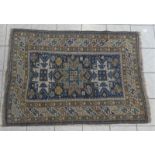 Lesky Shirwan3 Sterne, blau-gelbgrundig, um 1900, 164x113 cm,