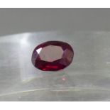 1 Rubinungefasst, oval, ca 1,96 ct., 8x6 mm,