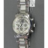 ArmbanduhrStahl, "Norton" Automatik, Chronometer, skelettiertes Uhrwerk, Saphirglas, Glasboden